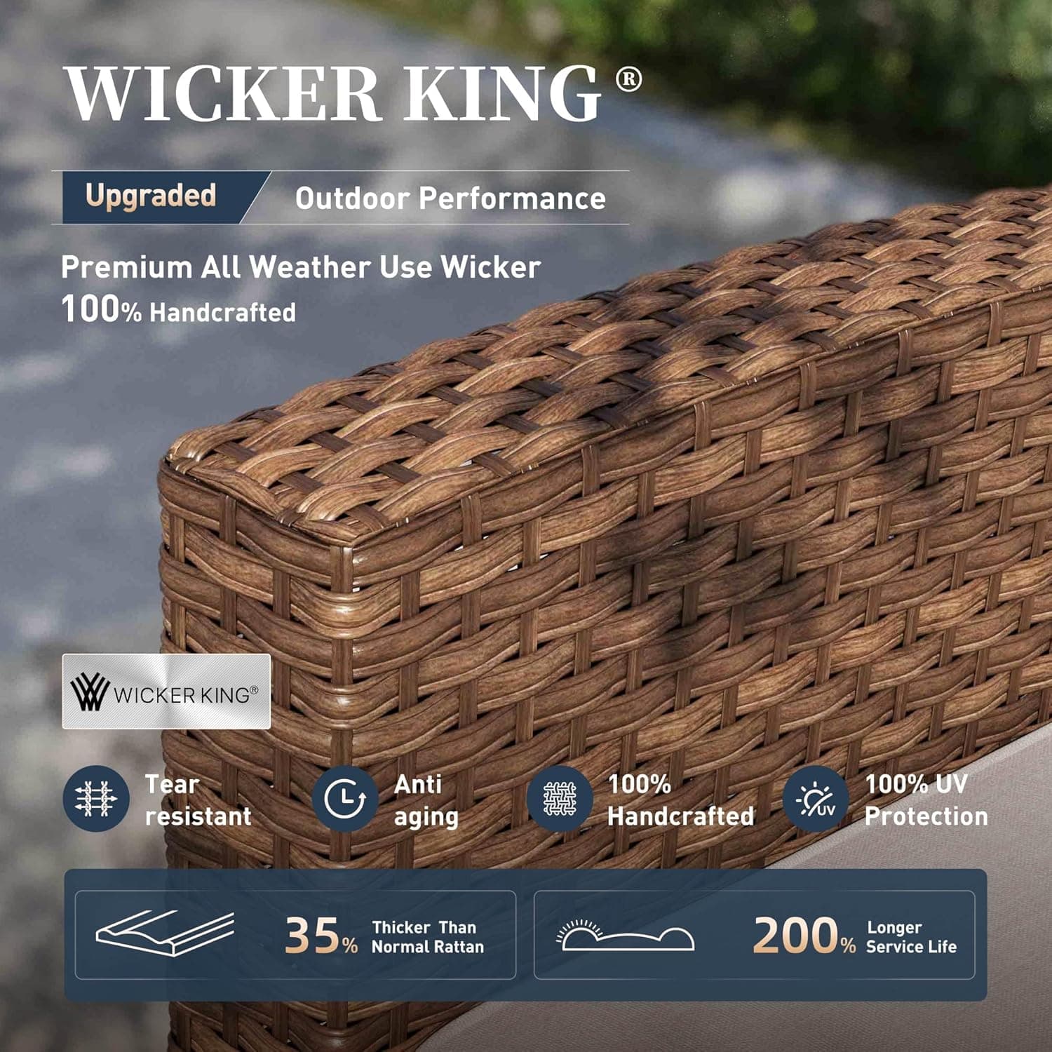 SUNSHINE VALLEY Swivel Glider Patio Furniture Set with Firepit Table thumbnail 3