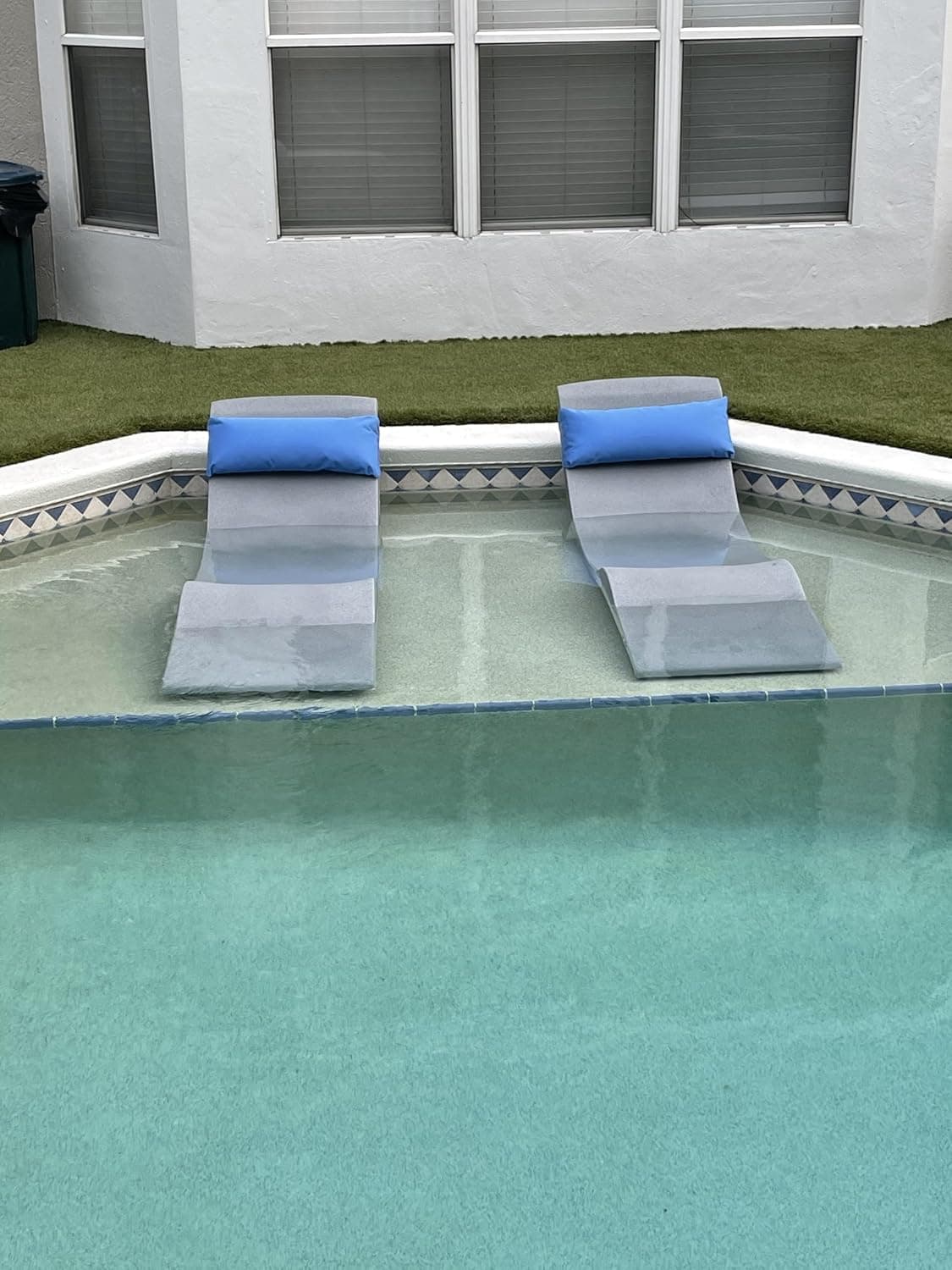 Aqua Outdoors Chaise Lounge Set with Side Table and Pillows thumbnail 5