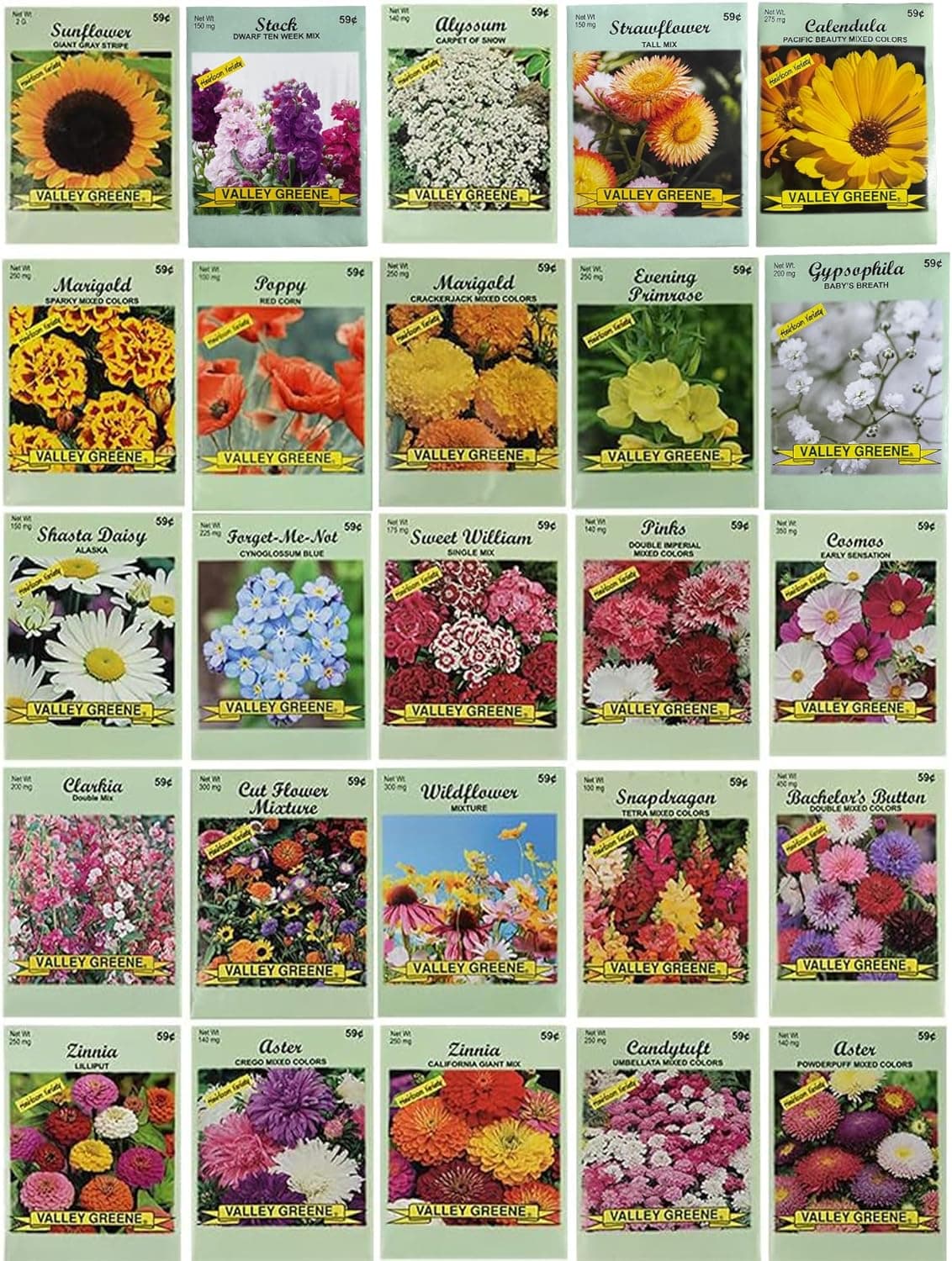 25 Assorted Flower Seed Packets - 10+ Varieties — Spring Gift Ideas gift idea