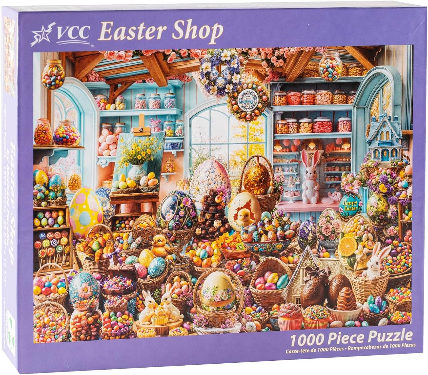 Easter Shop Jigsaw Puzzle 1000 Piece by Vermont Christmas Company - Easter Puzzles with Randomly Shaped Pieces - 26 5/8" x 19 1/4" : Toys &amp; Games thumbnail 2