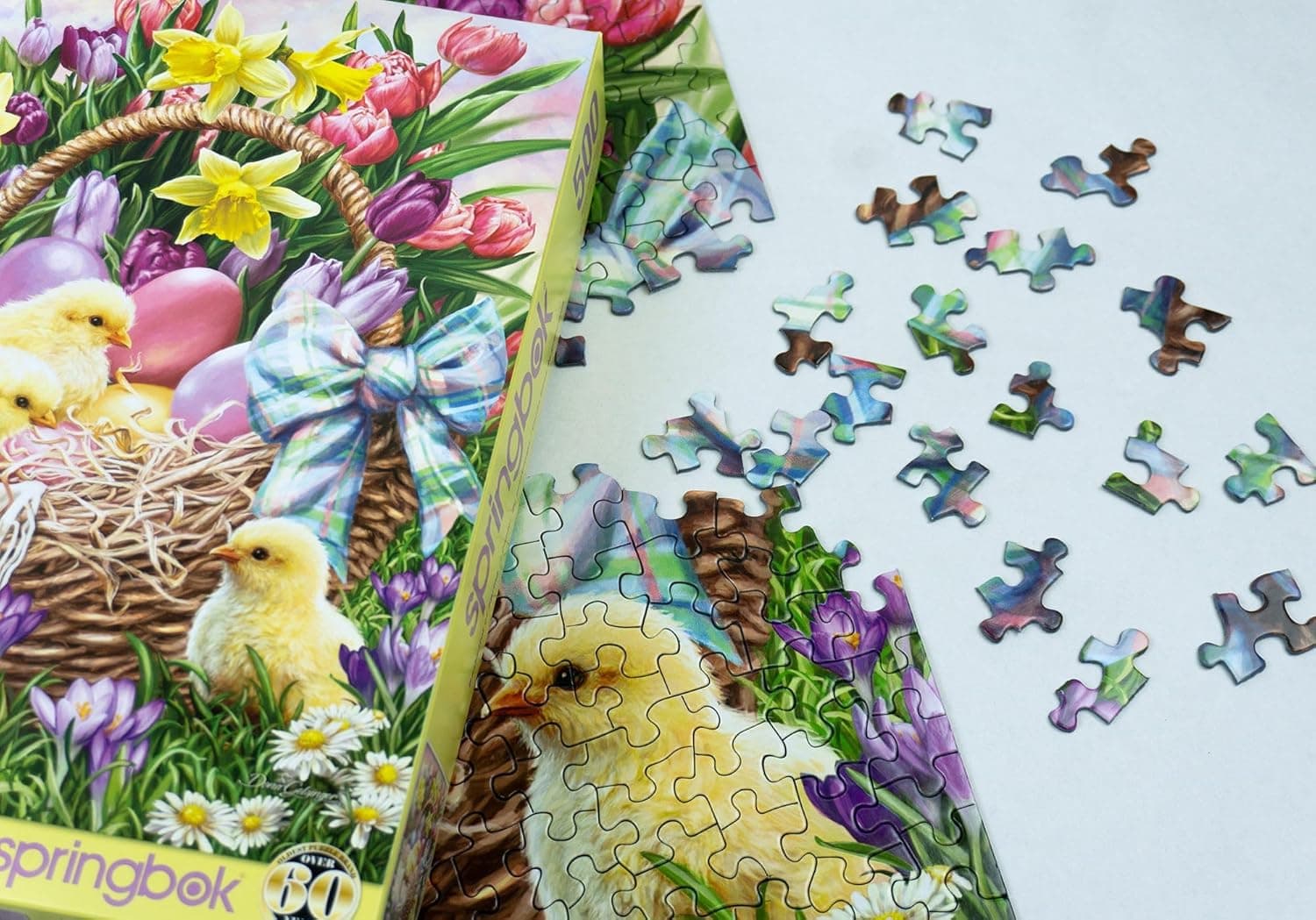 Springbok Basket Full of Spring 500 Piece Jigsaw Puzzle thumbnail 4