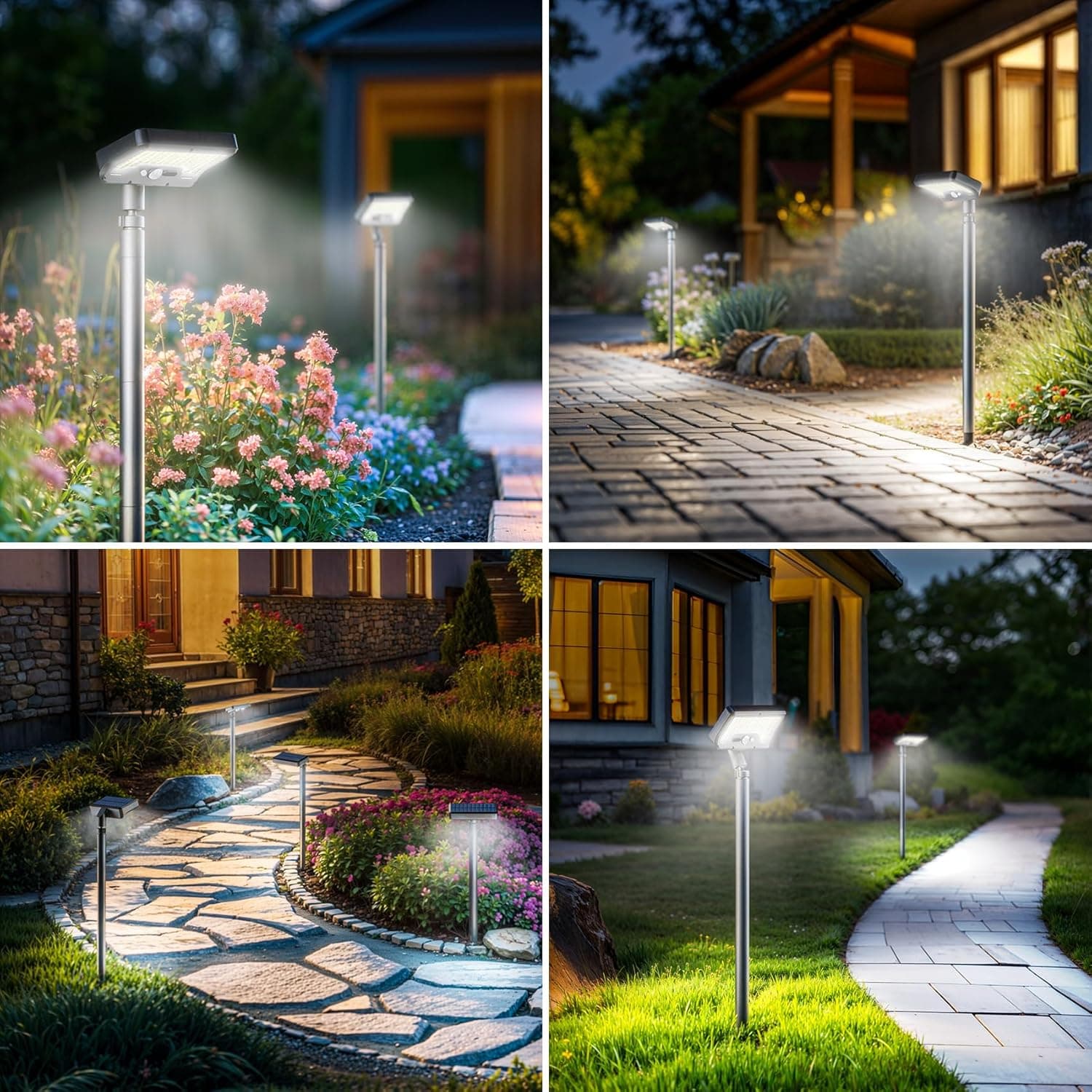 Tryme Solar Motion Lights Outdoor Waterproof 92 LEDs Pathway Lights - 2 Pack thumbnail 2