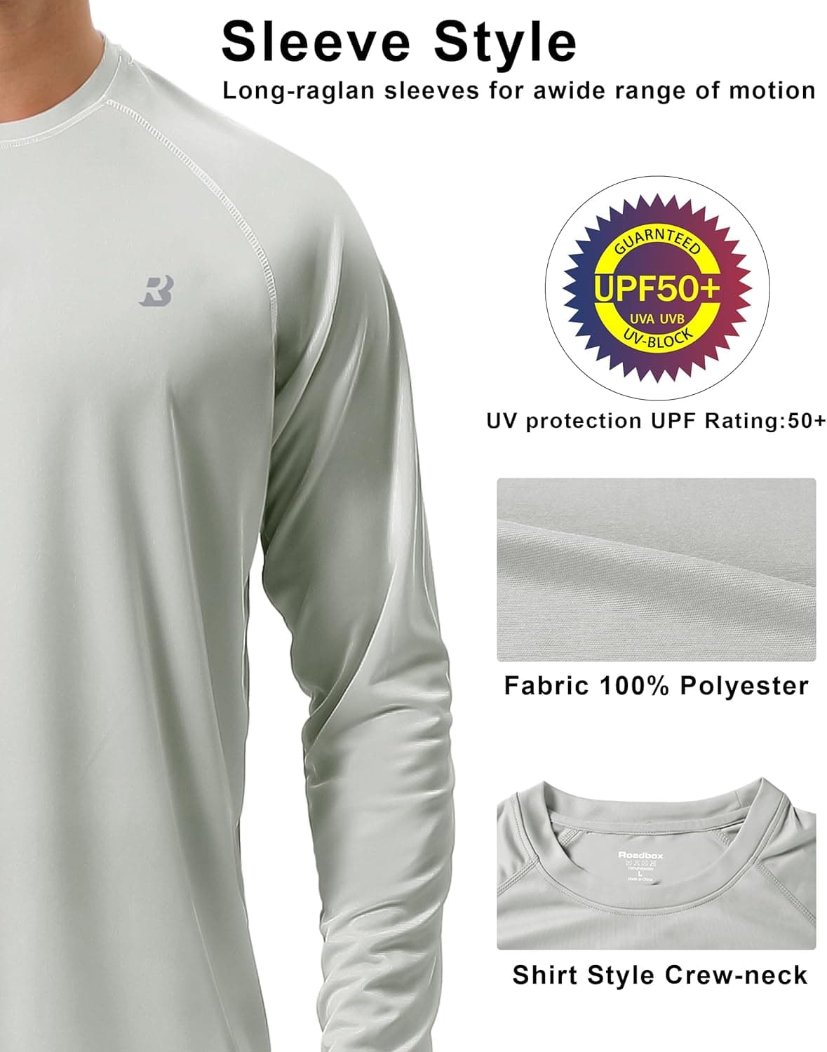 Roadbox Mens UPF 50+ UV Sun Protection Shirt thumbnail 4