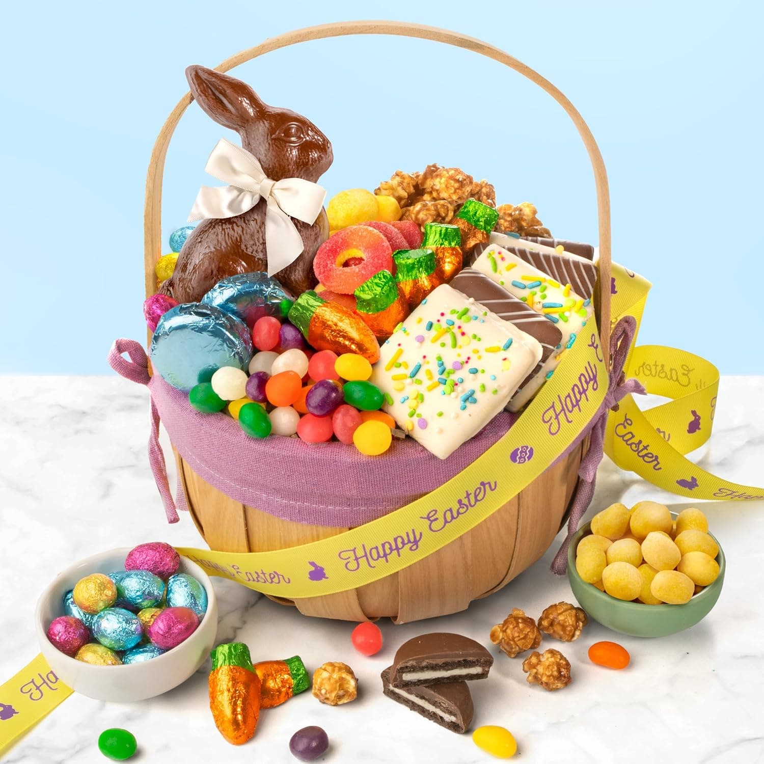 Easter Basket with Chocolate Bunny – Festive Holiday Treat Assortment thumbnail 2