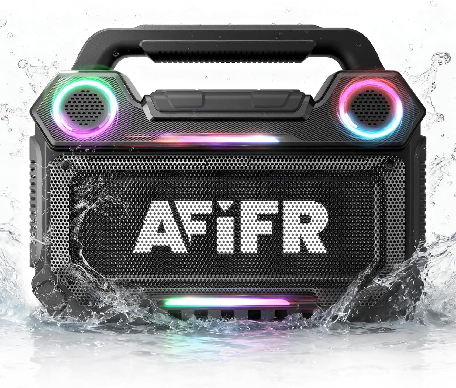 AFIFR Outdoor Bluetooth Speaker, 160W Loud Bass! Rugged, IP67 Waterproof, 24H Playtime with Lights, Wireless TWS Pairing Portable Speakers for Party, Outsides, Travel, Beach, Garage (Black) : Electronics — Spring Gift Ideas gift idea