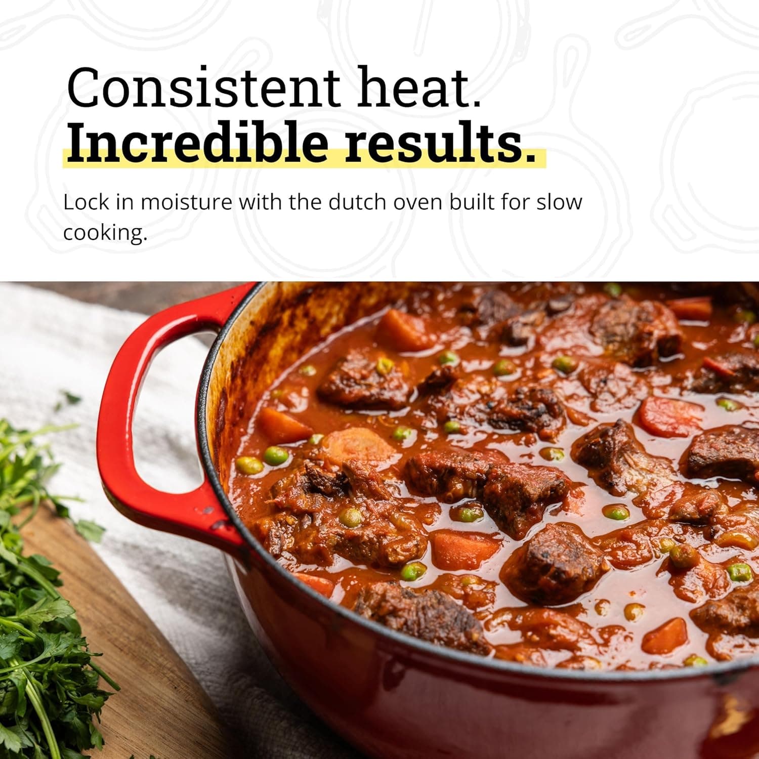 Lodge Essential Enamel Cast Iron Dutch Oven - 6 Quart thumbnail 3