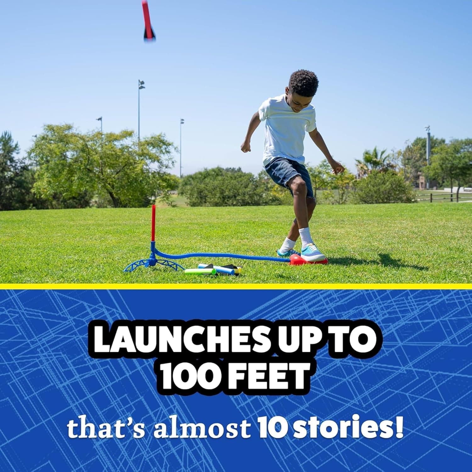 Stomp Rocket Jr Multi-Color Rocket Launcher thumbnail 4