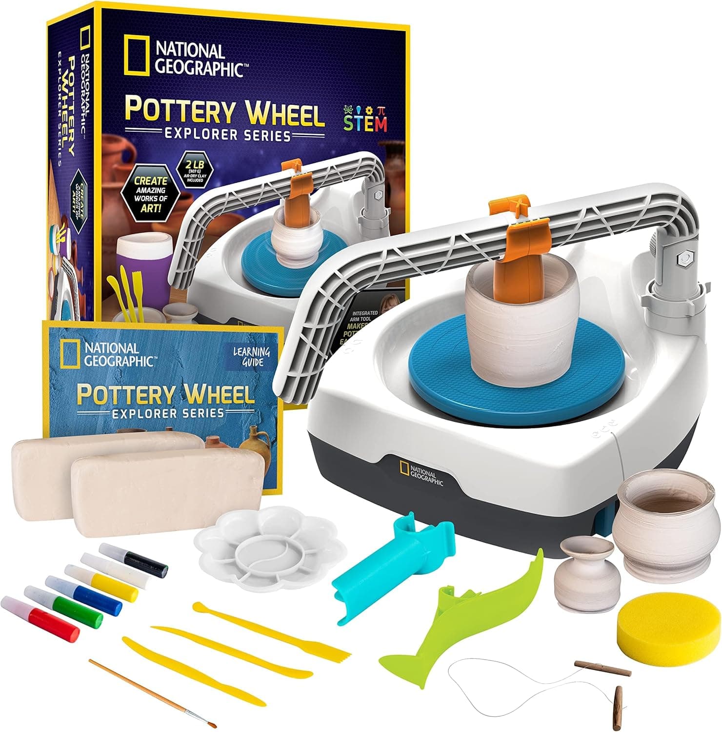 NATIONAL GEOGRAPHIC Pottery Wheel for Kids – Complete Pottery Kit — Spring Gift Ideas gift idea