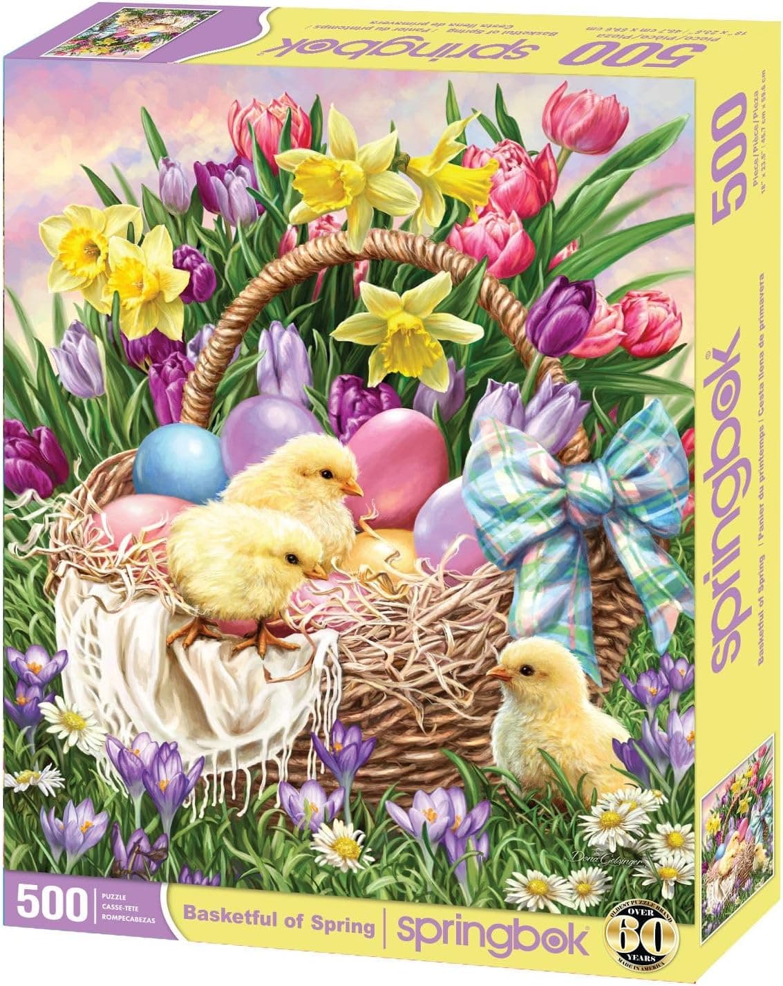 Springbok Basket Full of Spring 500 Piece Jigsaw Puzzle thumbnail 2