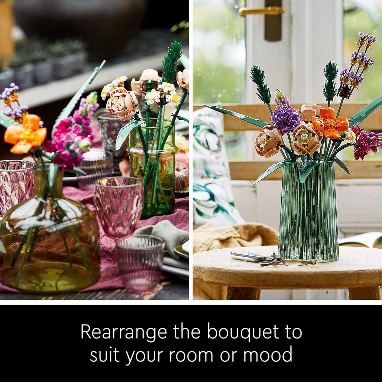 LEGO Botanicals Flower Bouquet Building Set - Artificial Flowers for Decoration for Home and Display, Ages 18+ - Small Fake Flowers for Table, Desk, Office - Gift for Birthdays - 10280 : Toys &amp; Games thumbnail 5