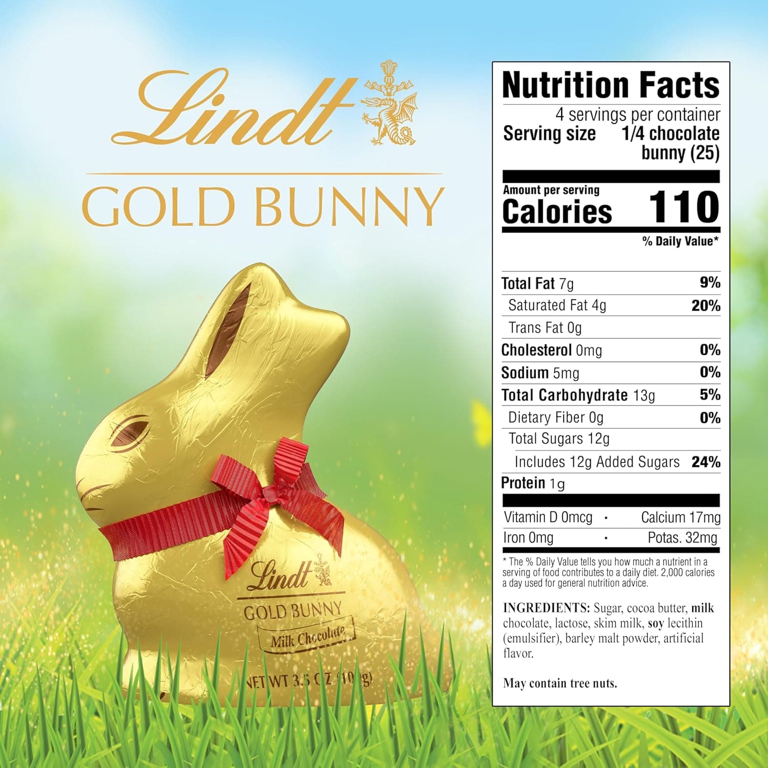 Lindt Gold Bunny Milk Chocolate thumbnail 2