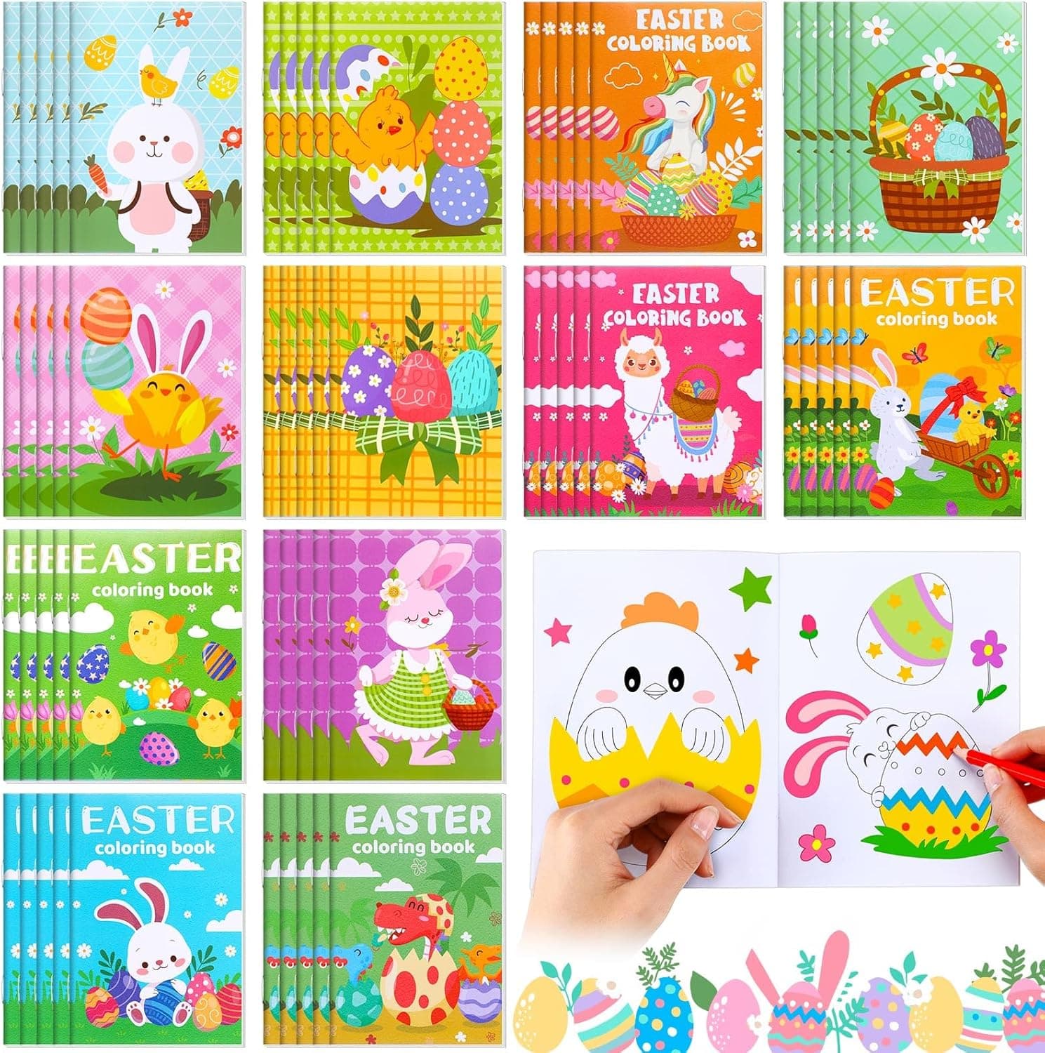 Nezyo 60-Piece Easter Coloring Books for Kids image 1