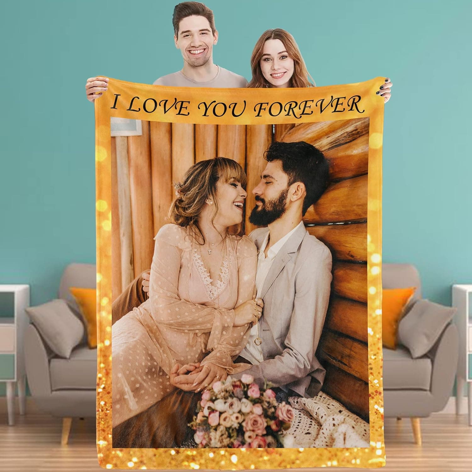 Personalized Photo Collage Blanket — Easter Gifts gift idea