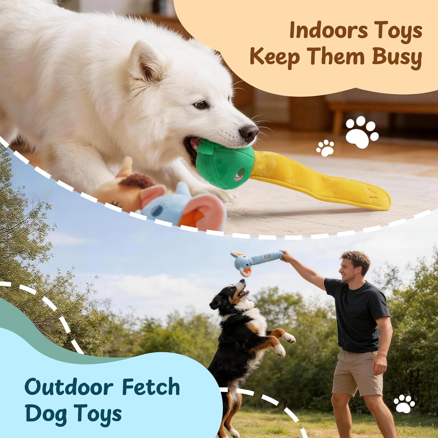 Nocciola Dog Squeak Toys 3-Piece Set for Large Dogs thumbnail 4