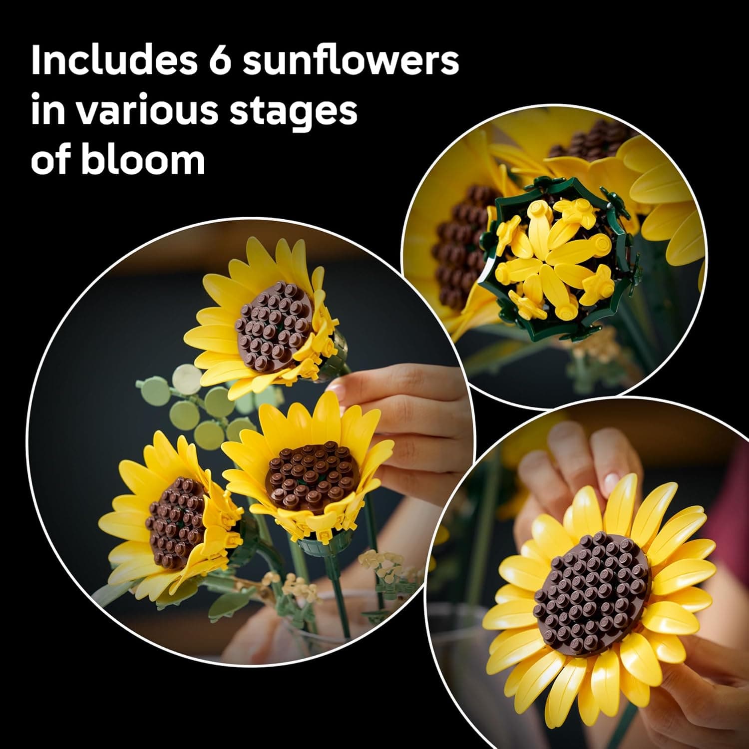 LEGO Botanicals Sunflower Bouquet Building Set for Adults, Ages 18+ - Artificial Flowers for Home Office, Bedroom or Desk Decor - Gifts for Women &amp; Men - 11502 : Toys &amp; Games thumbnail 4