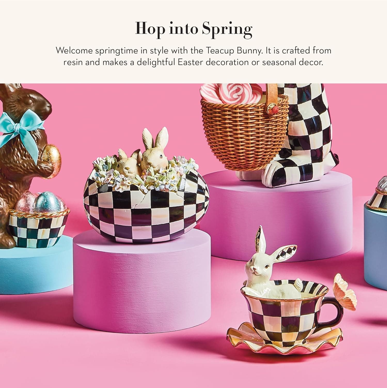 MACKENZIE-CHILDS Teacup Bunny Figurine thumbnail 2