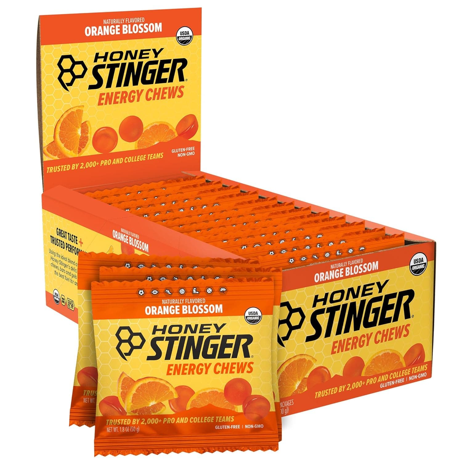 Honey Stinger Organic Orange Blossom Energy Chew (Pack of 12) image 1