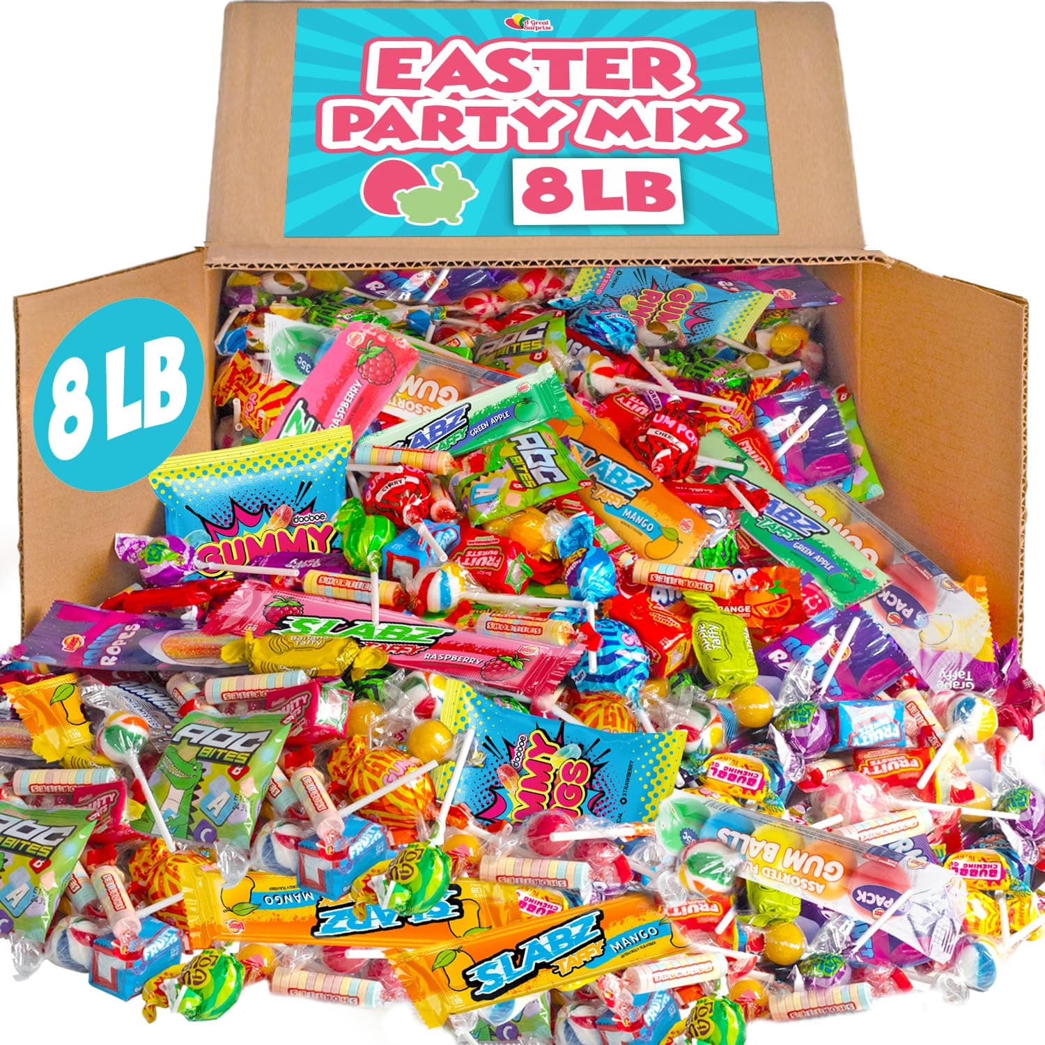 Candy Bulk - 8 Pound Candy Mix - Big Bulk Candies for Pinatas, Gifting, Birthdays, Offices, Gift : Grocery &amp; Gourmet Food image 1