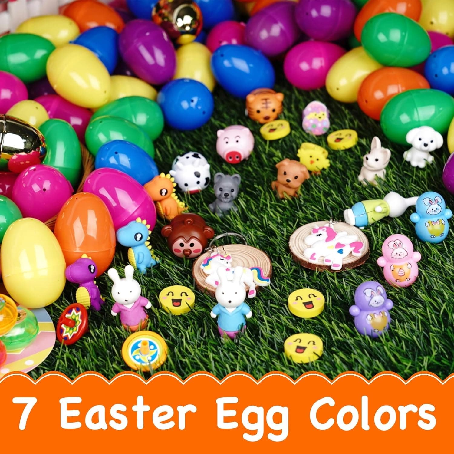 ZICZLI 50 Pack Prefilled Easter Eggs with Assorted Toys thumbnail 4