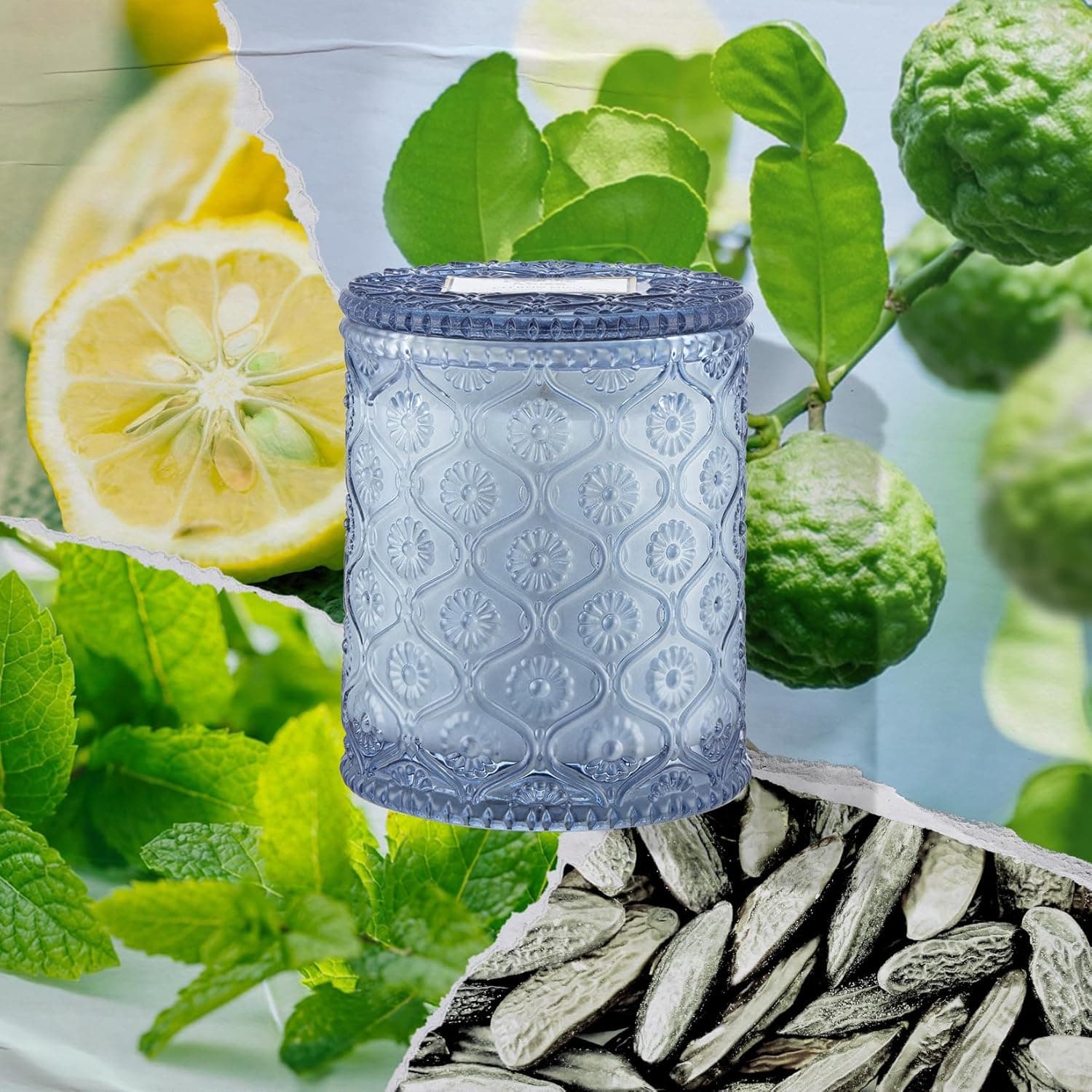 LA JOLIE MUSE Citrus Mint Candle - Yuzu, Mint & Tonka, 6 oz Natural Soy Wax thumbnail 2