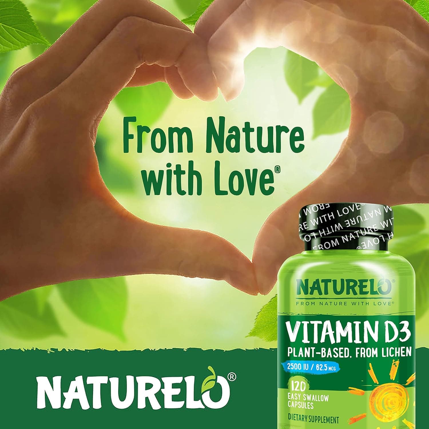 NATURELO Vitamin D3 - 2500 IU Plant-Based from Lichen thumbnail 5