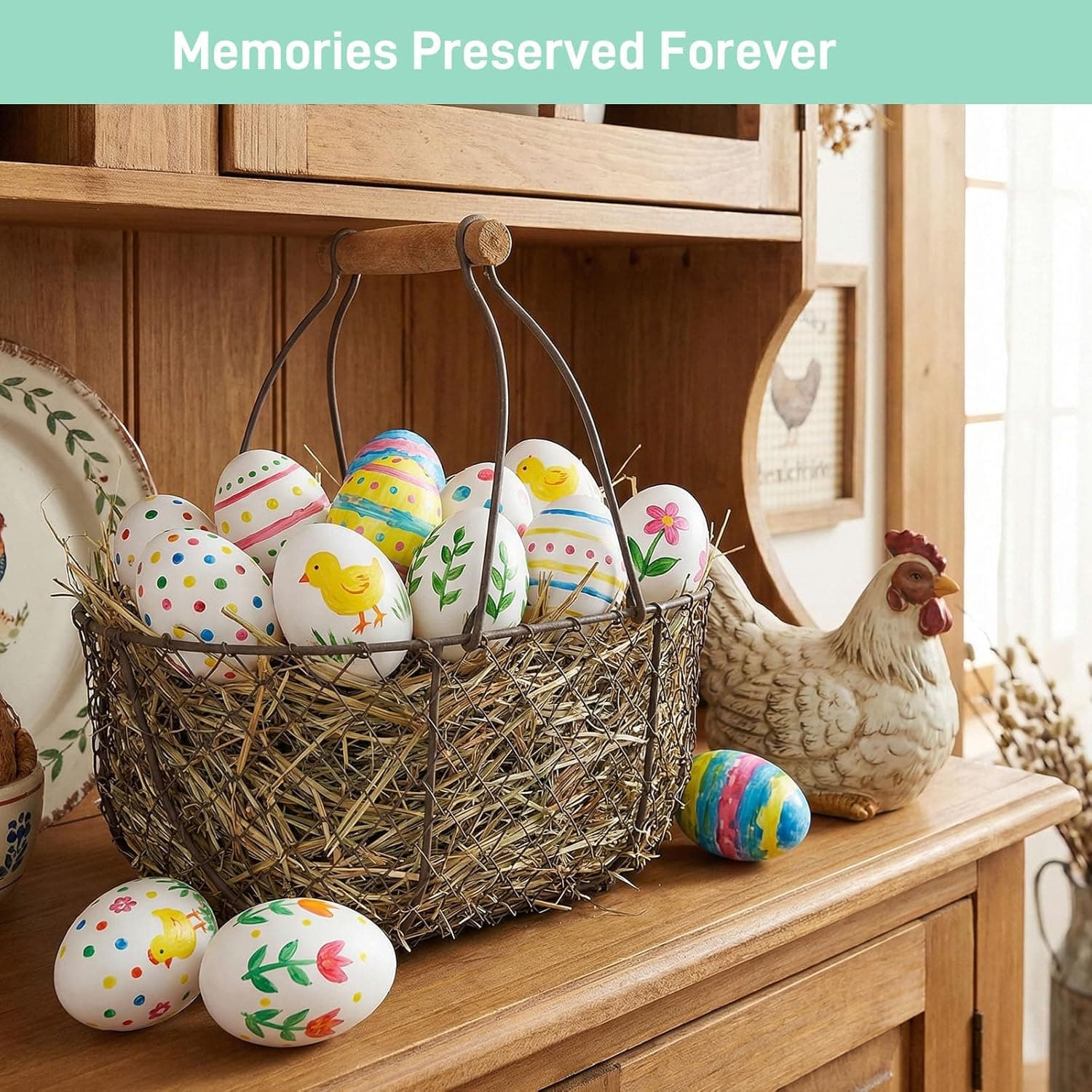 SallyFashion 30 PCS White Plastic Eggs thumbnail 3