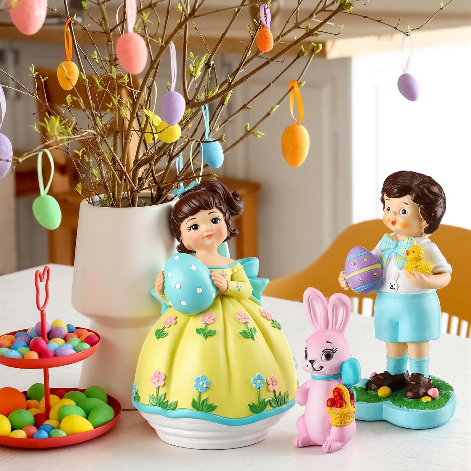 Bucherry Vintage Easter Decoration Statue Figurines thumbnail 2