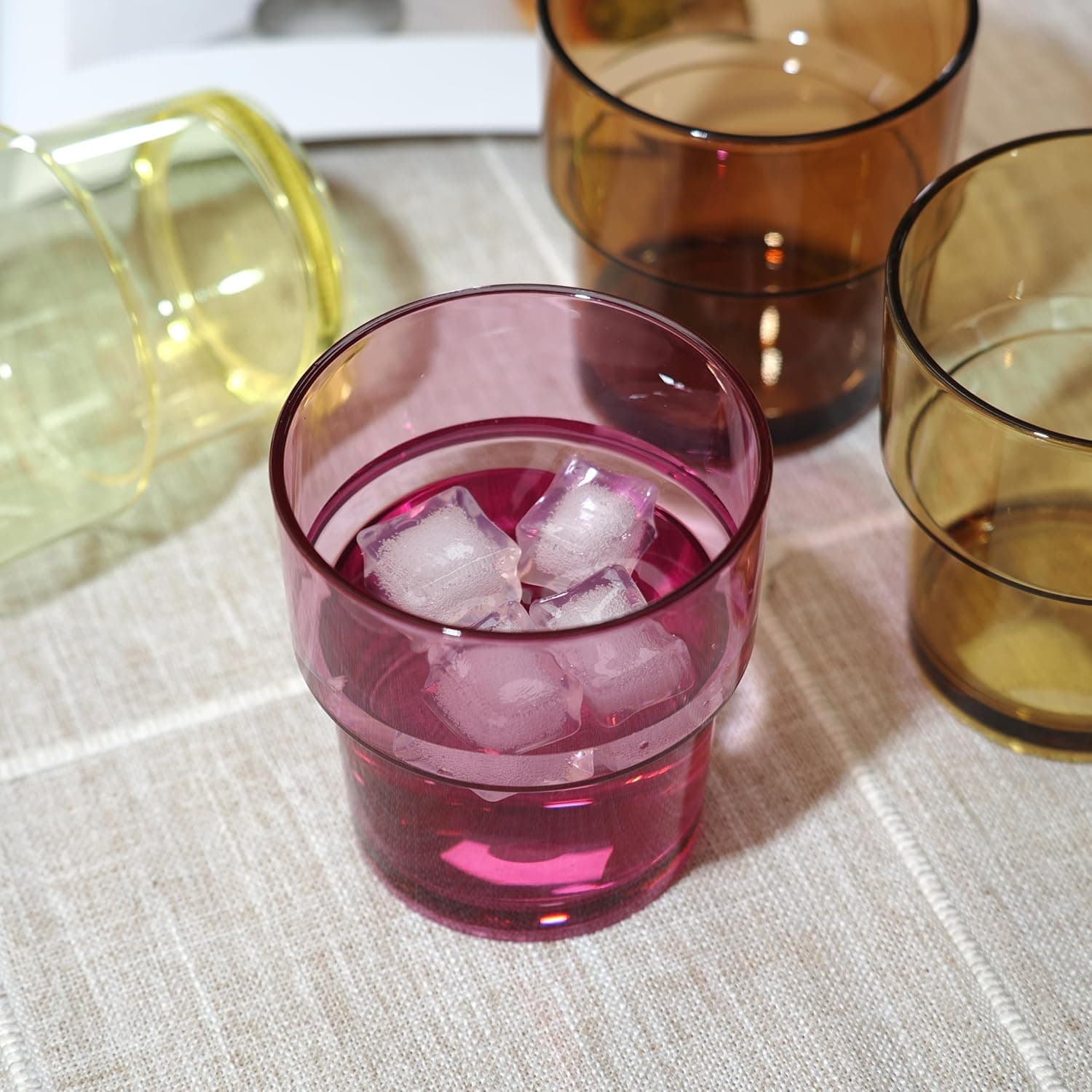 WowProLiv 14 oz Plastic Stackable Drinking Tumblers Set of 8 thumbnail 4