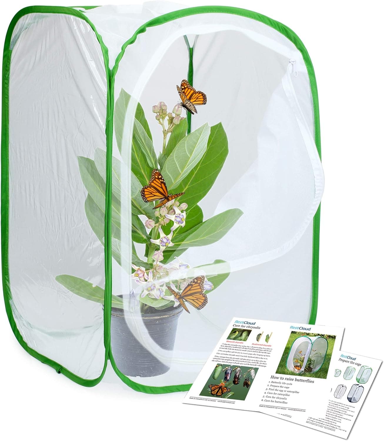 RESTCLOUD Insect and Butterfly Habitat Cage Terrarium Pop-up image 1