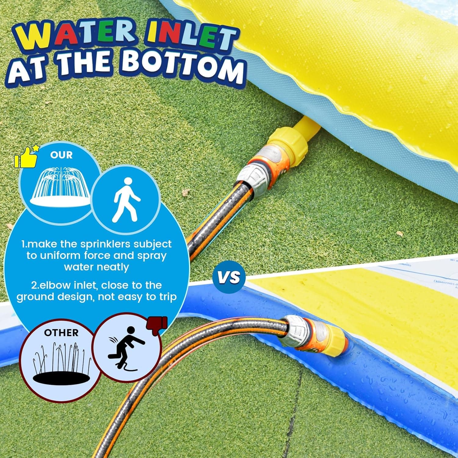 ODOSOLA 13 FT Large Splash Pad for Kids thumbnail 3