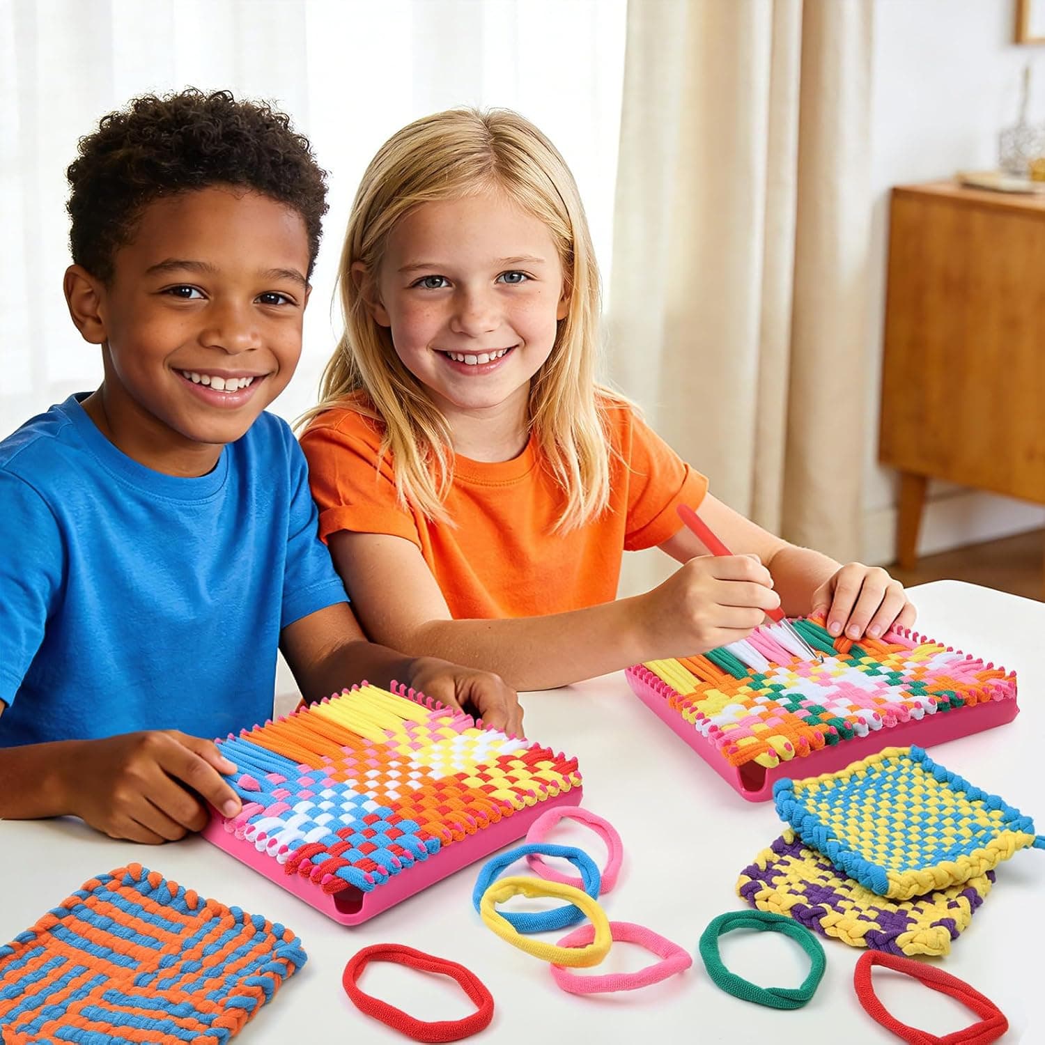 DDAI Weaving Loom Craft Kit for Kids Ages 6-12 thumbnail 4