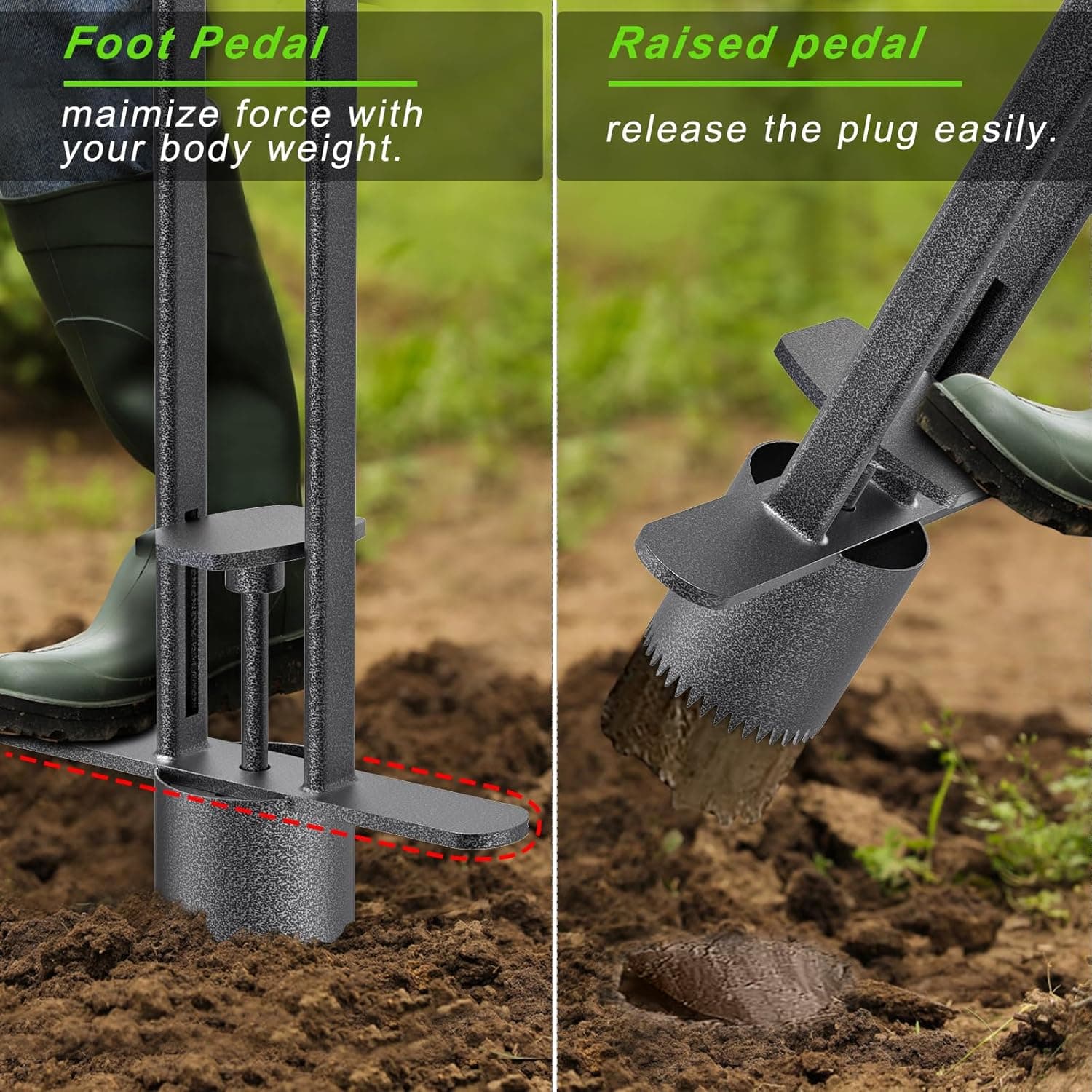Dolibest Sod Plugger Turf Cutter Tool with Dual Pedals thumbnail 5