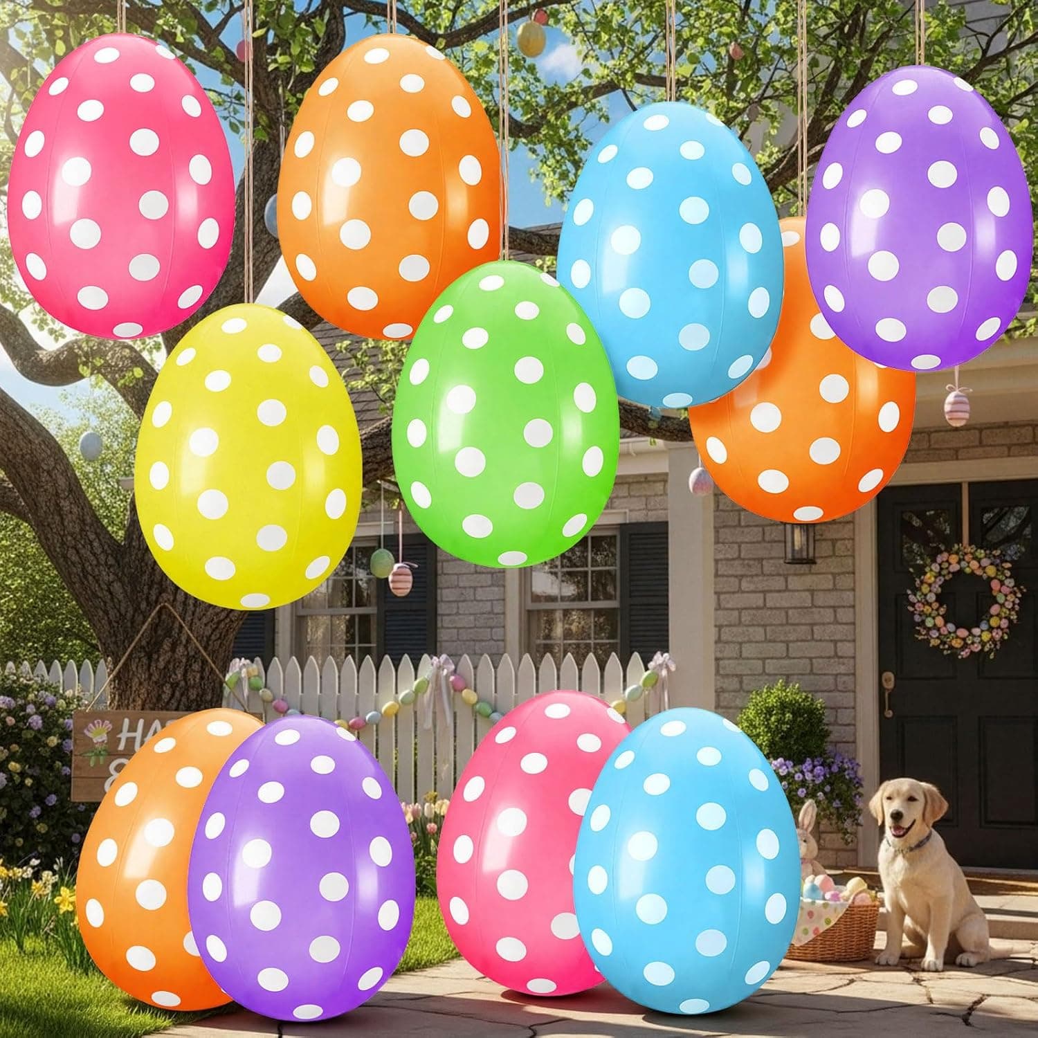 12 Pack 16 Inch, 24 Inch Easter Inflatable Eggs Jumbo Outdoor Decorations Easter Blow up Yard Decorations Gaint Big Yard Lawn Decor Kids Toys Bunny Colorful Eggs Inflatable Ornaments for Garden : Patio, Lawn &amp; Garden — Easter Gifts gift idea