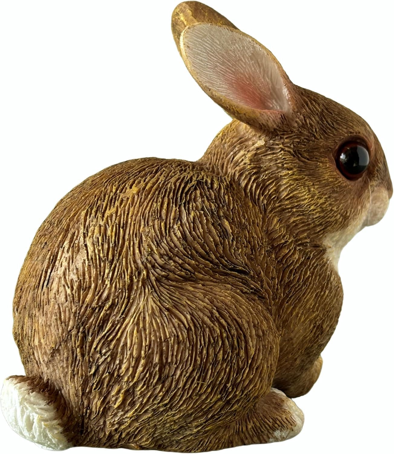 Basuo-9Q Garden Decor Resin Rabbit Statues, Easter Bunny Figurines, Outdoor Indoor Spring Decorative Animal Sculptures Photo Props Tabletop Centerpiece (Brown&amp;White) : Home &amp; Kitchen thumbnail 5