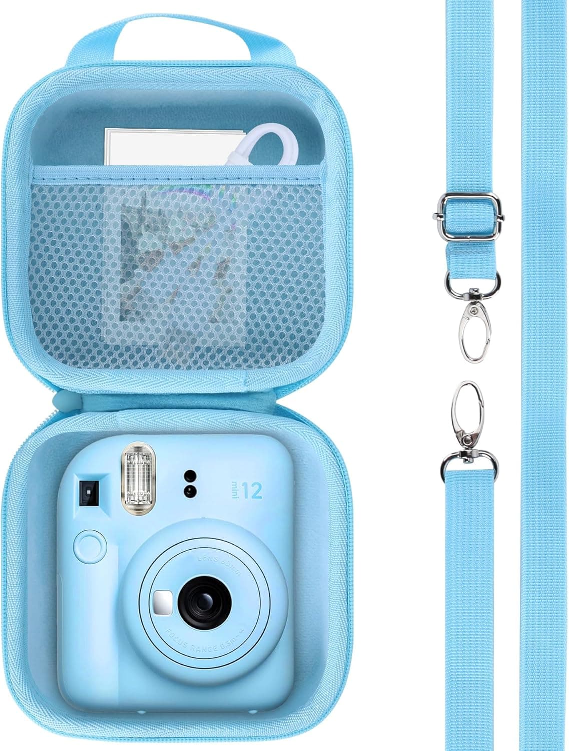 RIYADAone Hard Case Replacement for Fujifilm Instax Mini 12/11 Instant Camera (Pastel Blue Case) : Electronics image 1