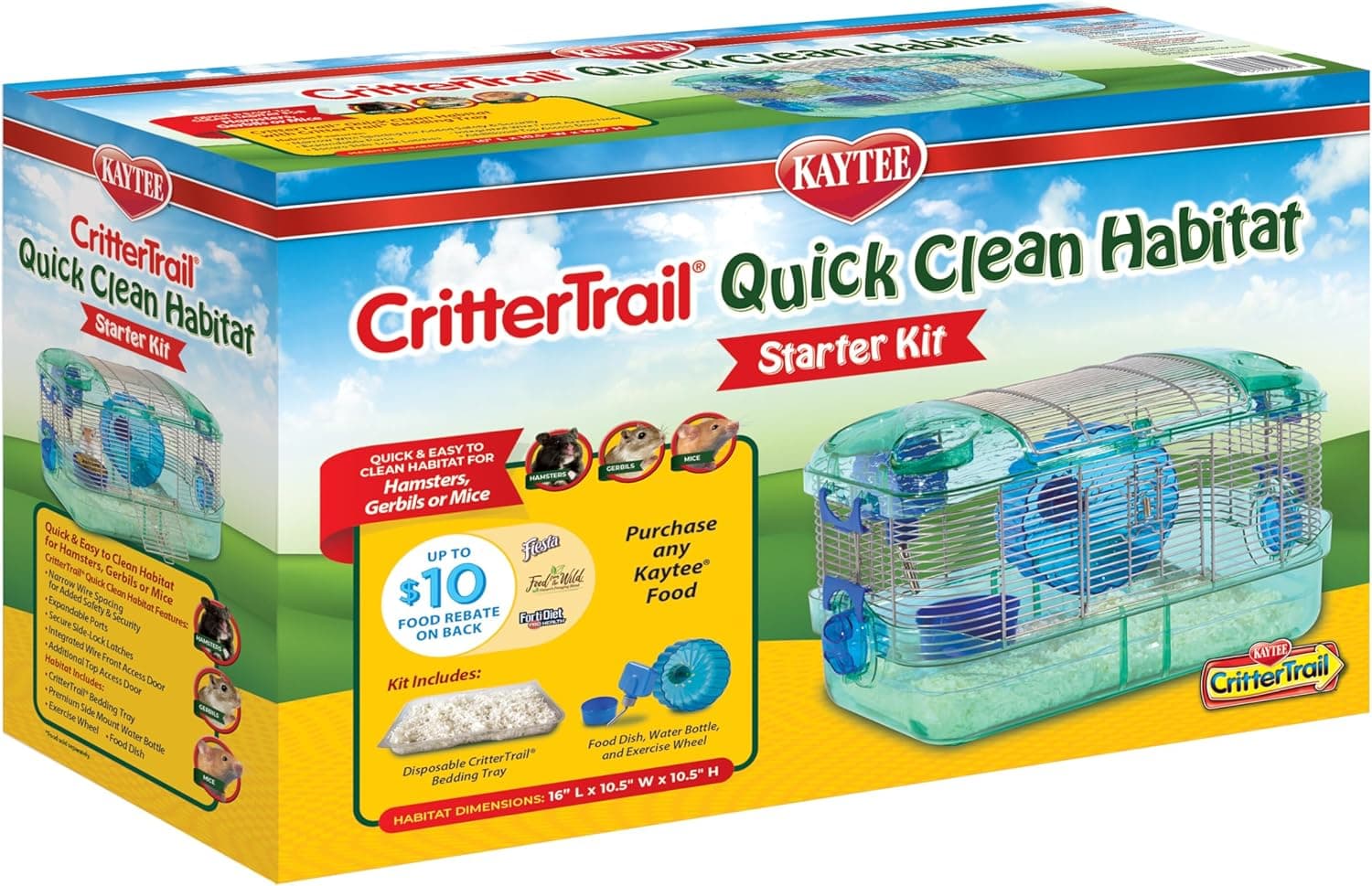 Kaytee CritterTrail Quick Clean Habitat for Pet Gerbils, Hamsters or Mice image 1