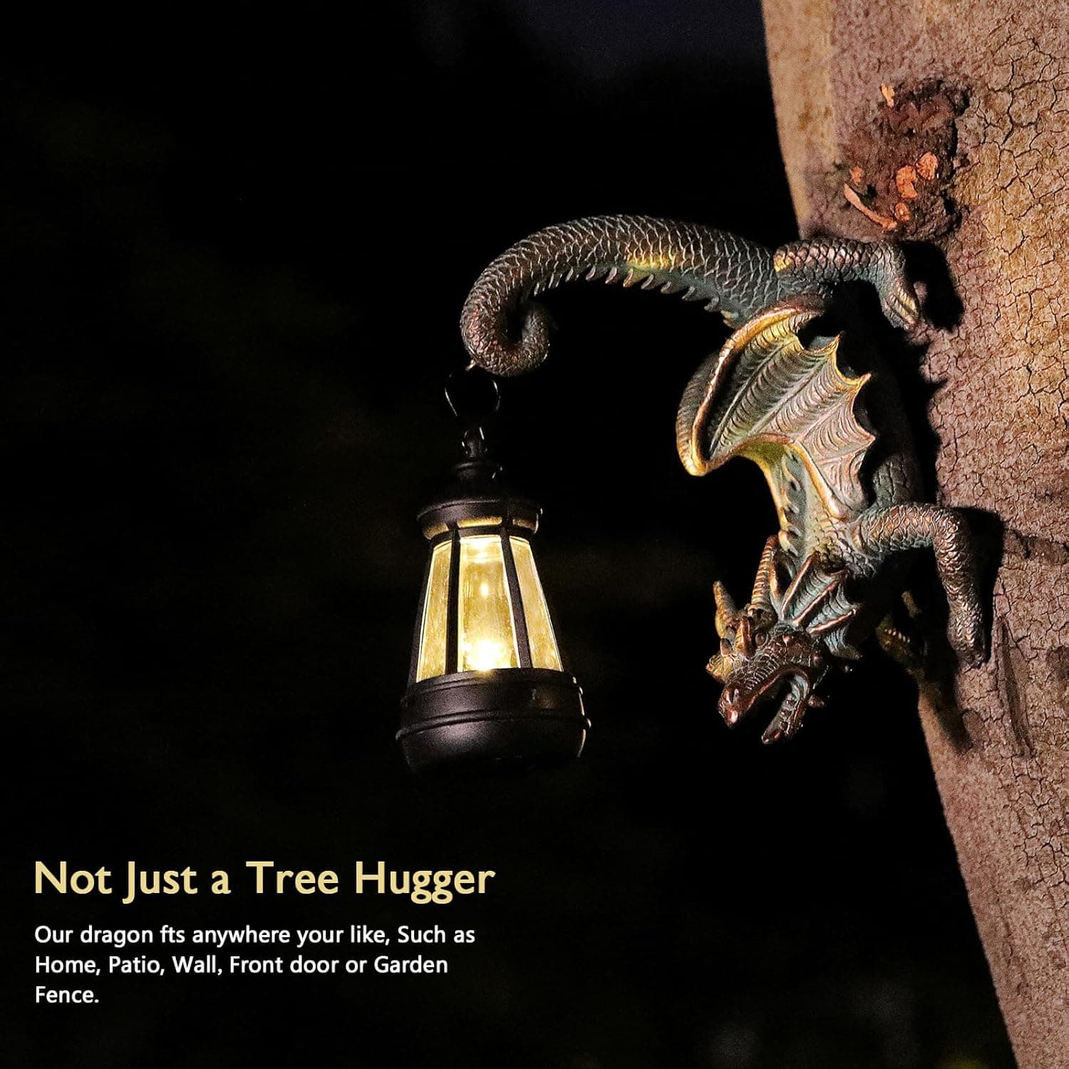 REYISO Solar Dragon Tree Hugger Statue Wall Decor thumbnail 5