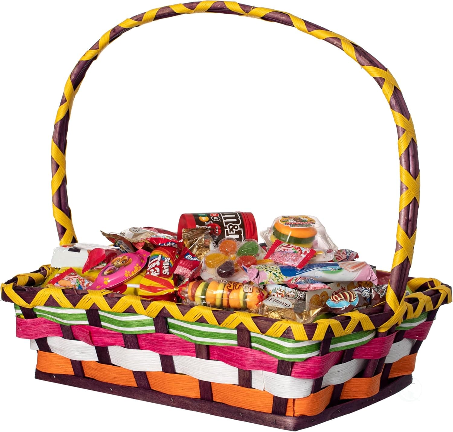 Wickerwise Vibrant Wicker Gift Basket with Handle image 1