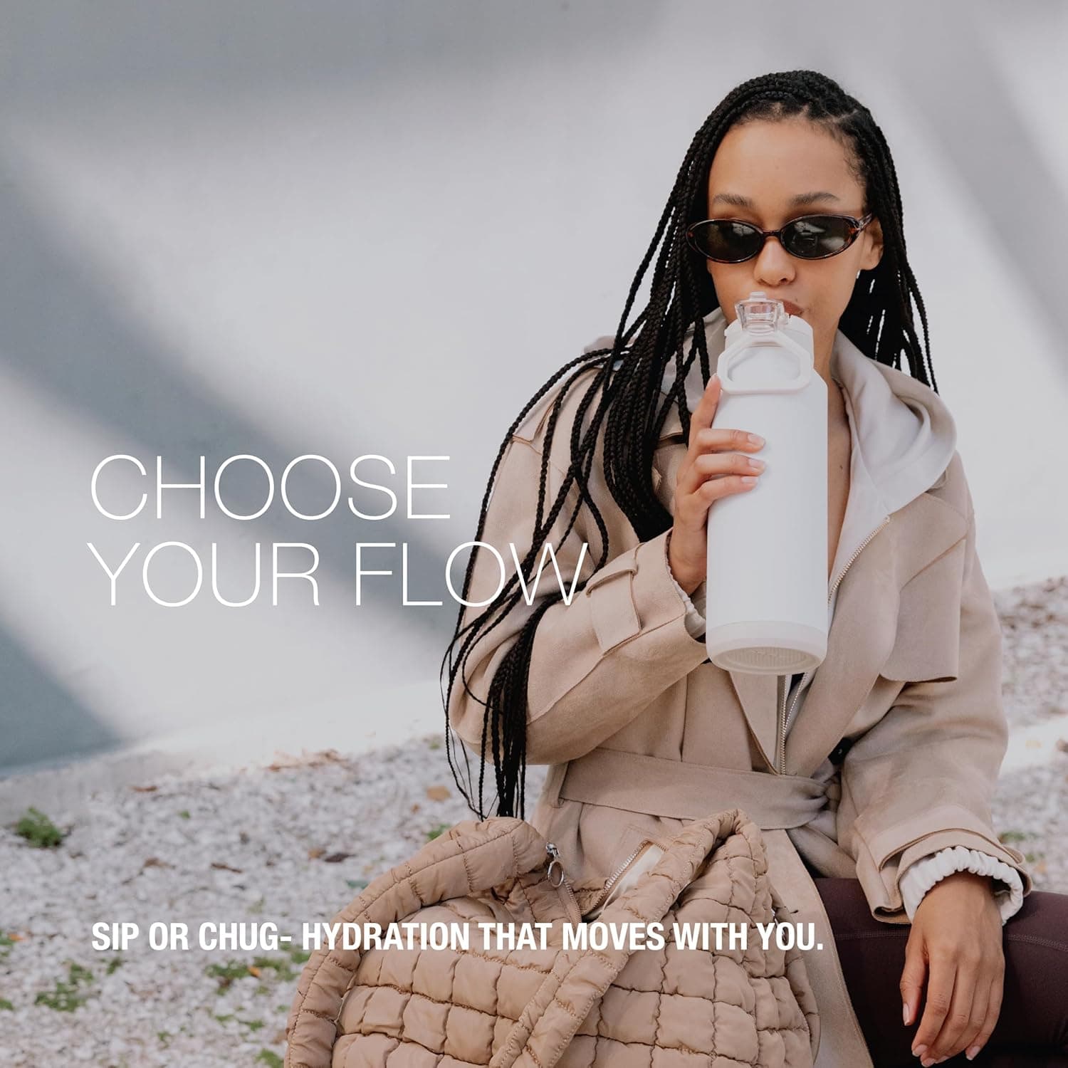 ZULU Powerfill Pro 32oz Stainless Steel Water Bottle with Quick Fill Lid, Triple Walled Vacuum Insulated Metal, Leak Proof Locking Lid, Sip and Chug, Reusable BPA Free, White : Sports &amp; Outdoors thumbnail 5