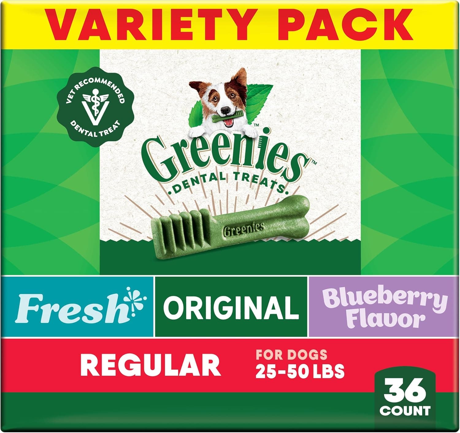 Greenies Veterinarian-Recommended Natural Dental Dog Treats Variety Pack image 1