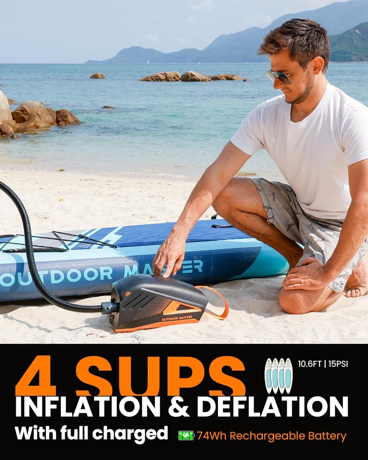 OutdoorMaster Shark 3 Paddle Board Pump Electric - 3 thumbnail 4