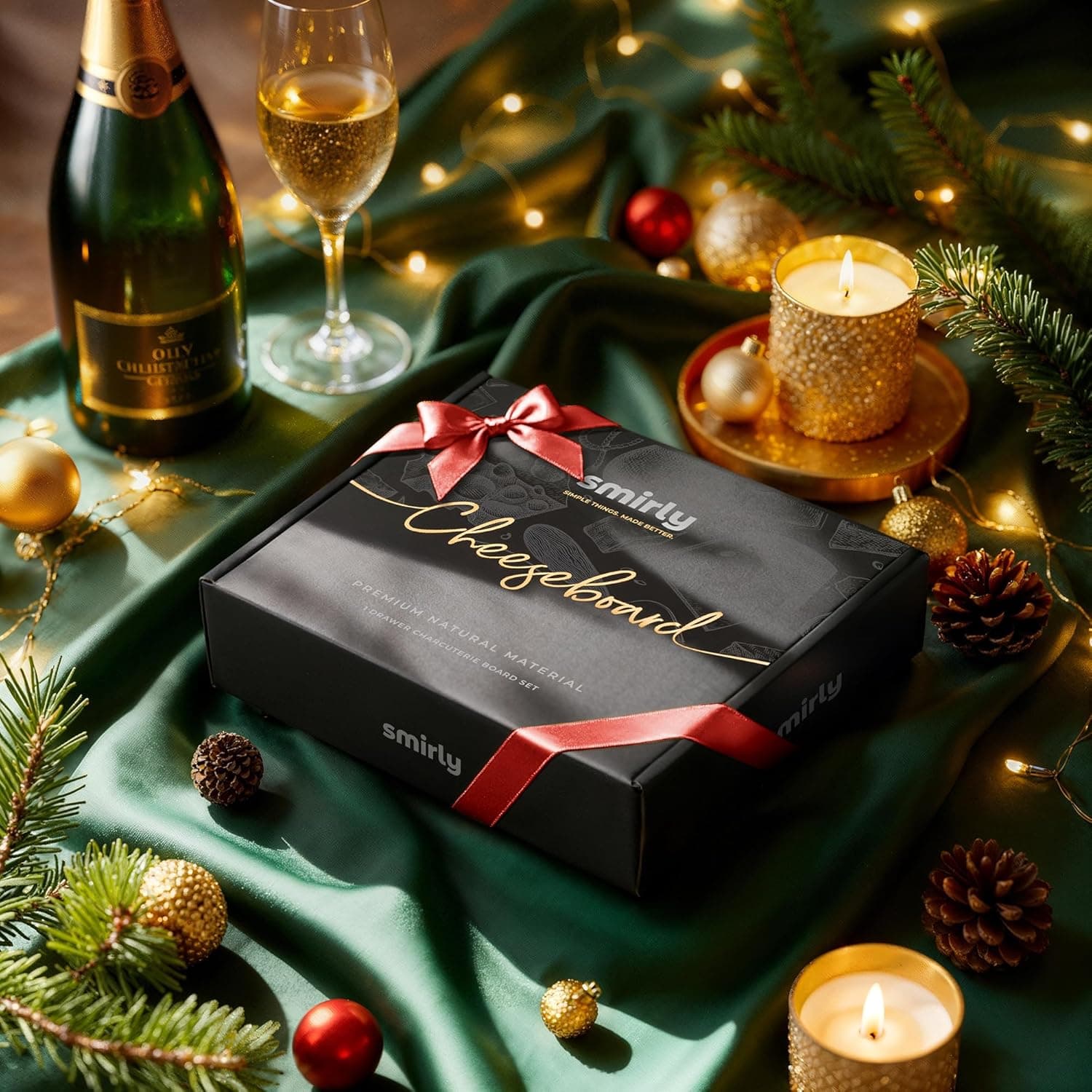 SMIRLY Charcuterie Boards Set with Bamboo Tray and Accessories thumbnail 5