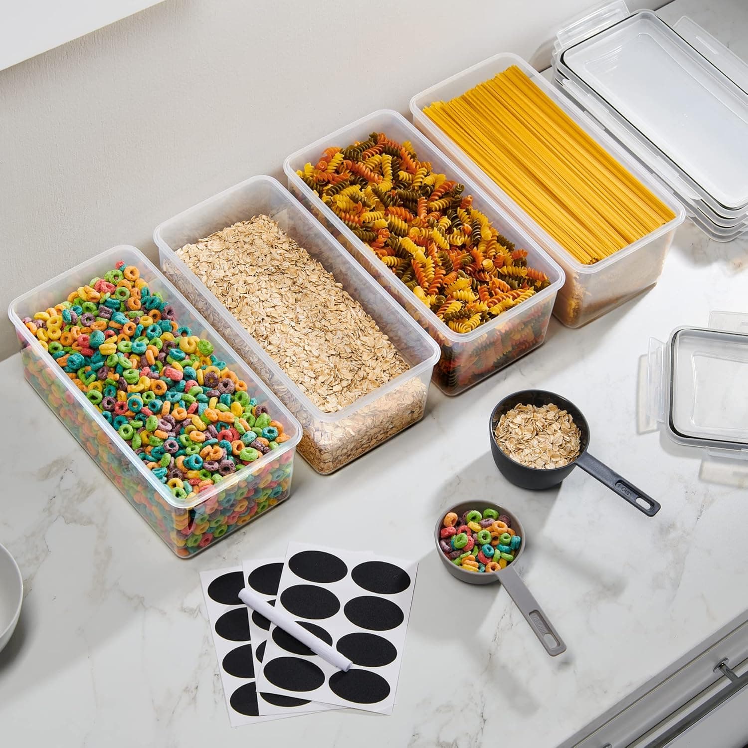 Large Airtight Food Storage Containers with Lids Set of 4 thumbnail 5