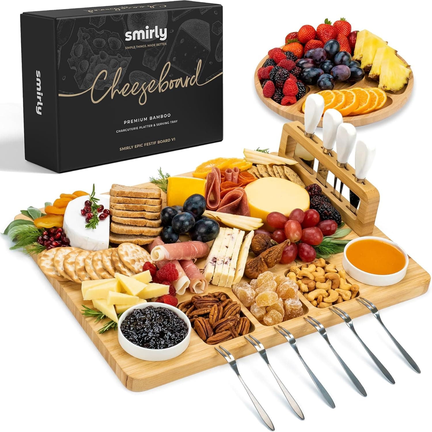 SMIRLY Charcuterie Boards Set with Bamboo Tray and Accessories — Amazon Finds gift idea
