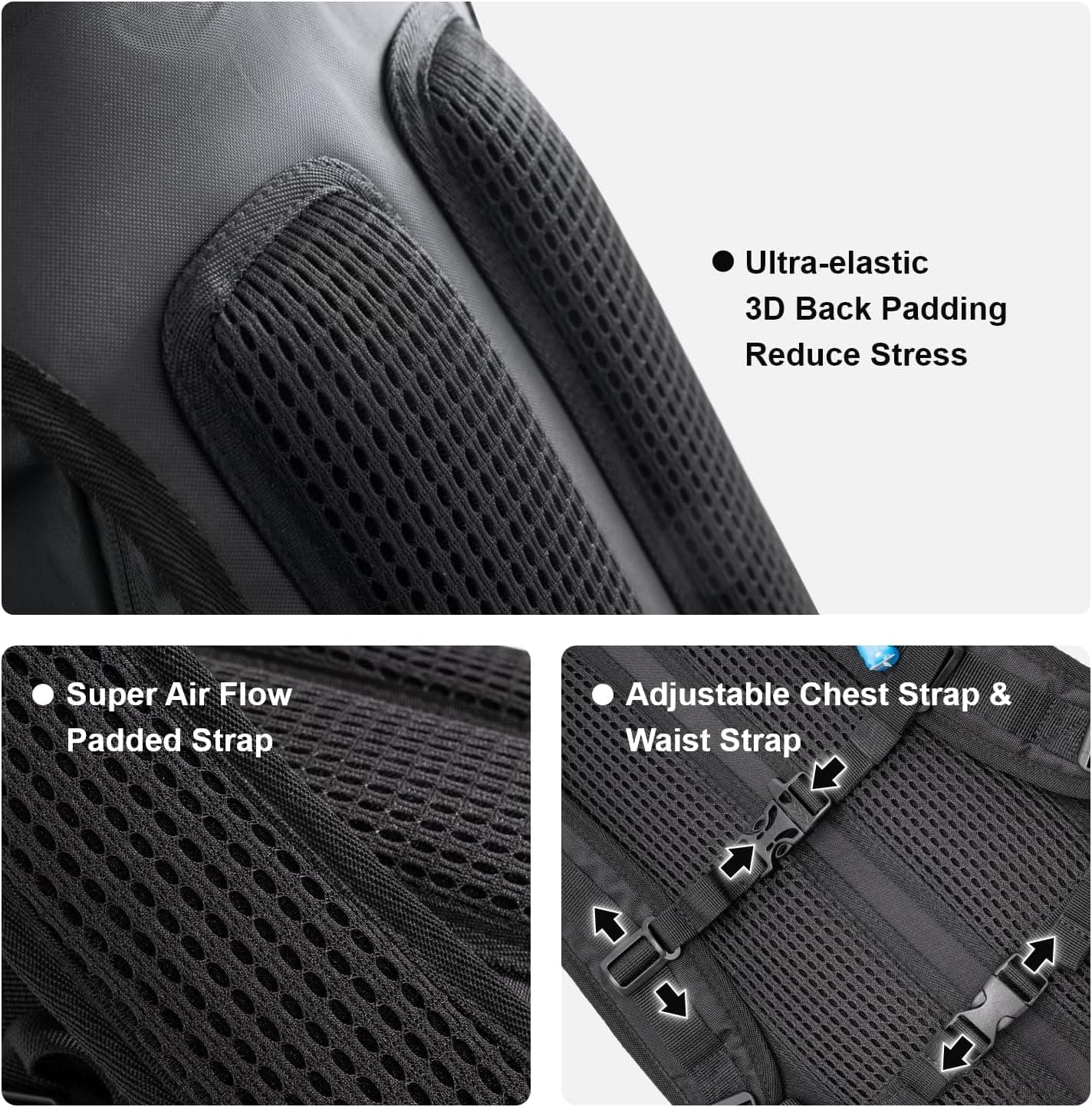 EVERFUN Hydration Backpack 18L Hiking Water Backpack with 3L Water Bladder, Women Men Hydration Pack Insulated Daypack Lightweight Hydropack with Rain Cover for Hiking, Cycling, Running, Festivals : Sports &amp; Outdoors thumbnail 4