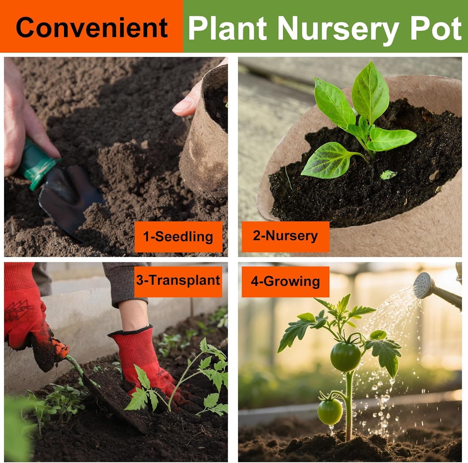 130 Pack Organic Peat Pots with Plant Labels thumbnail 5