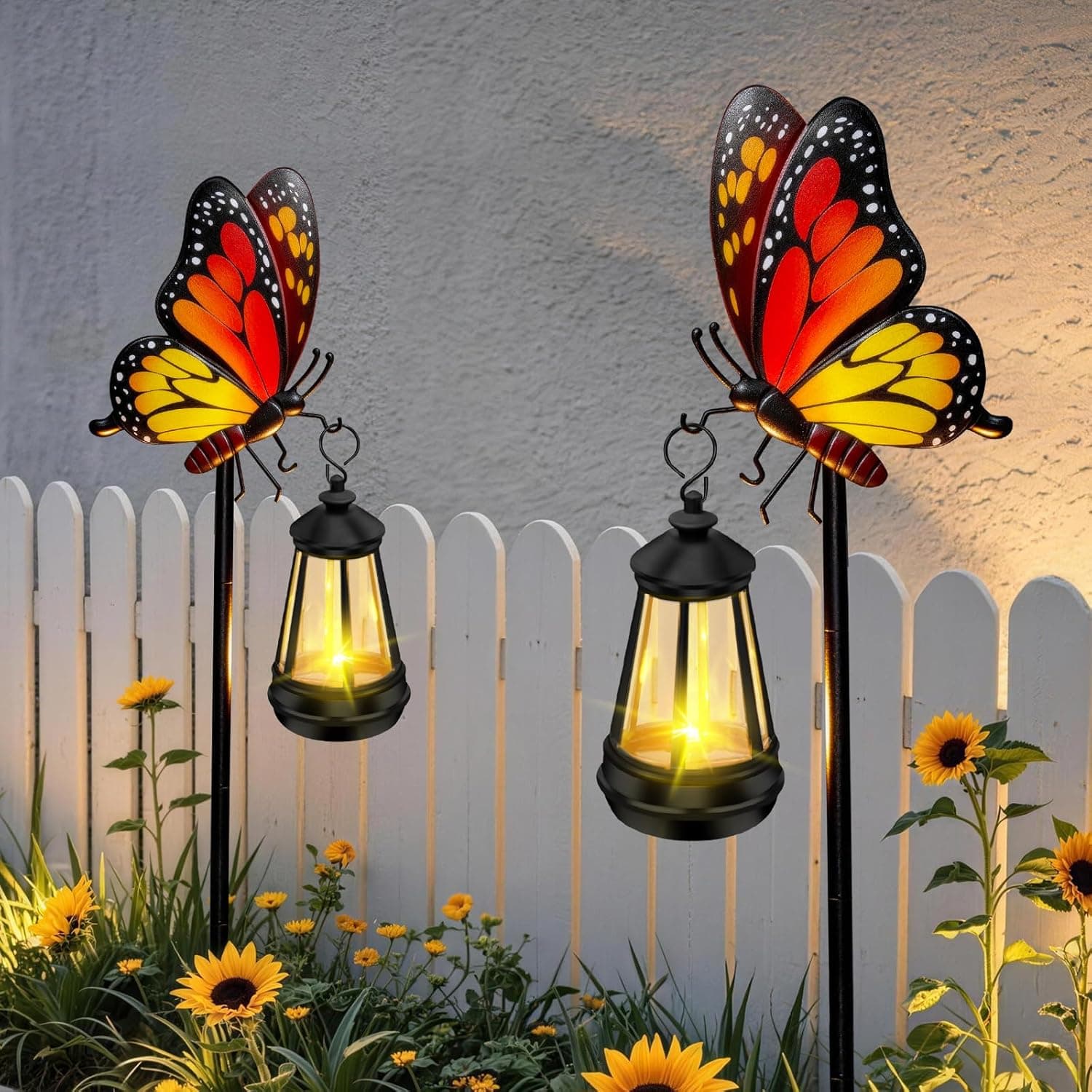 Solar Butterfly Garden Stakes with Lights thumbnail 3