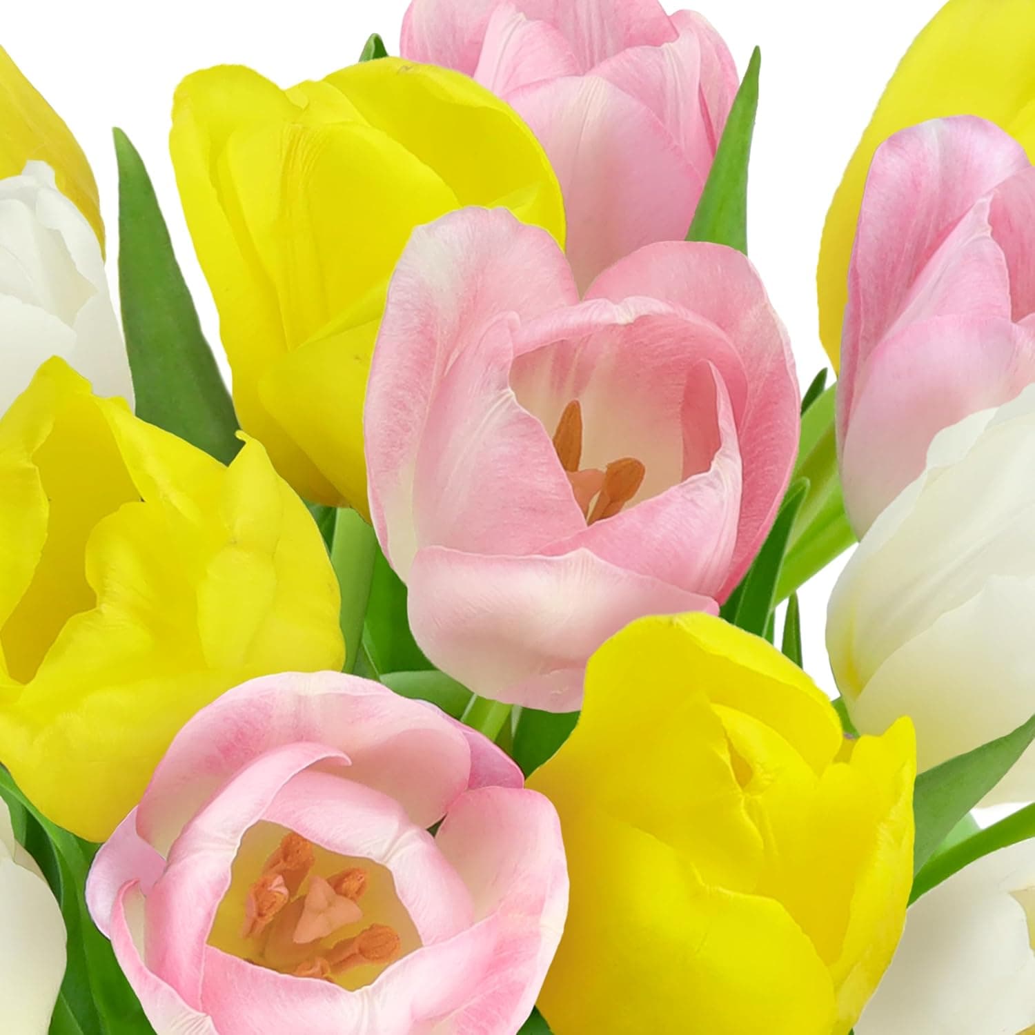 Benchmark Bouquets - Spring Tulips - Yellow, Pink and White Tulips - Easter Flowers for Delivery - Fresh Tulips - Easter Flowers for Women - Easter Gifts for Adults - Glass Vase Included (20 Stems) : Everything Else thumbnail 4