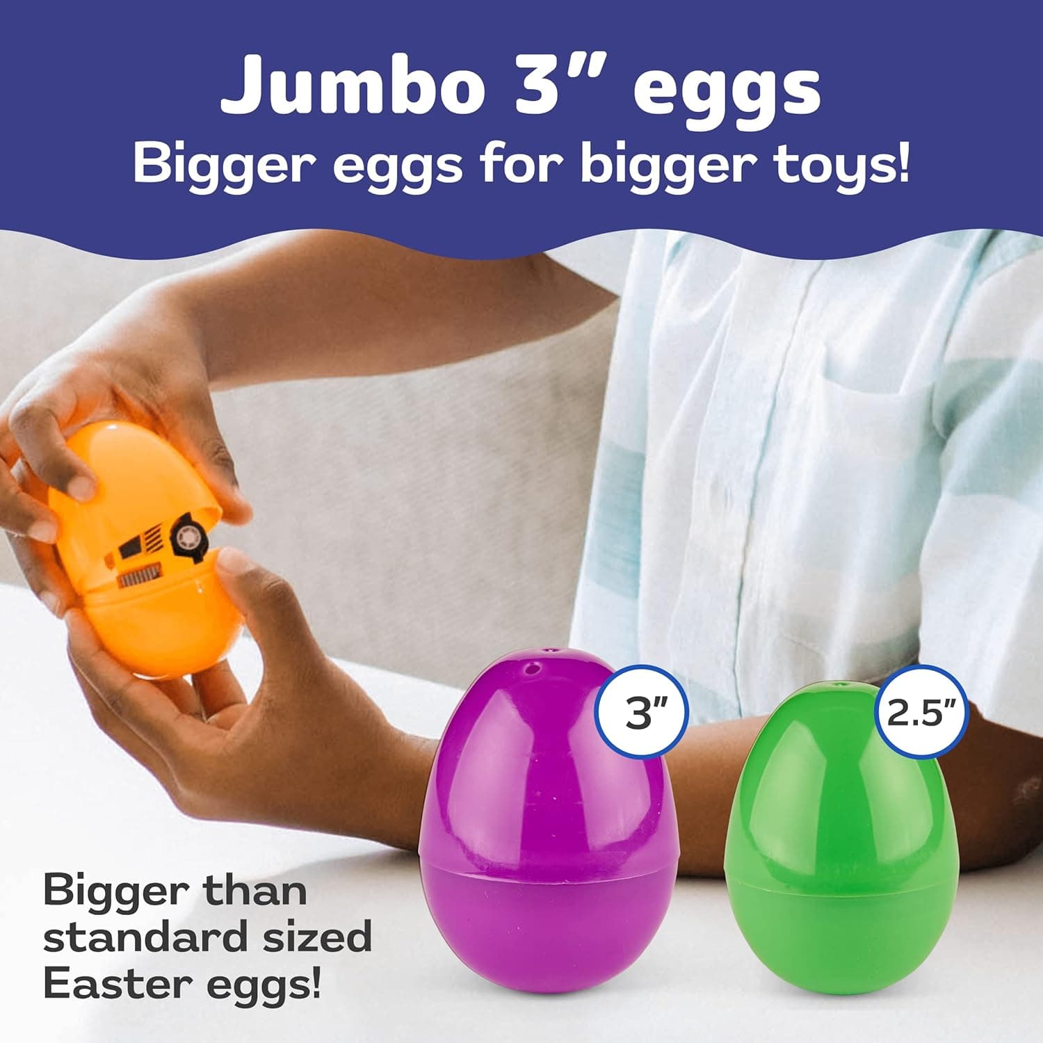 PREXTEX Set of 12 Toy Filled Easter Eggs with Pull-Back Construction Vehicles thumbnail 3