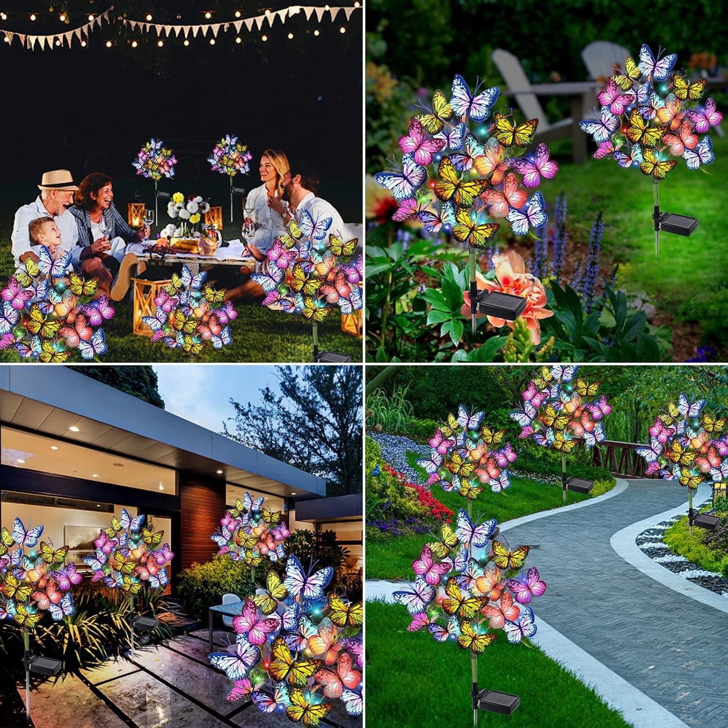 Solar Garden Lights - Butterfly & Flower Design (2 Pack) thumbnail 5